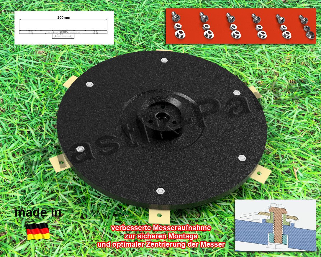 Plastik Parts Mährobotermesser Messerscheibe 6 Klingen Messerteller Gardena Sileno Life 15101-20