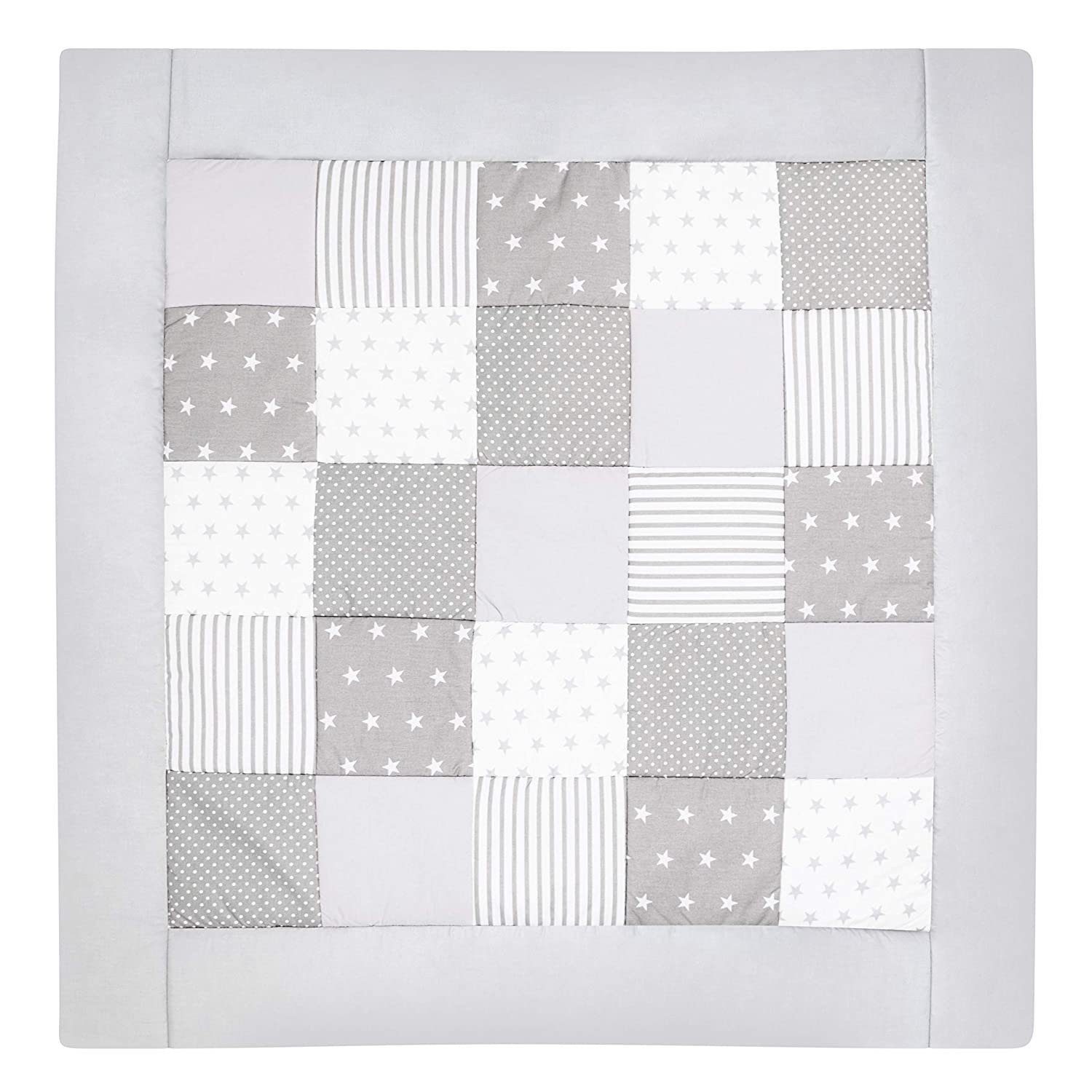 Krabbeldecke Patchworkdecke - Spieldecke -Laufgittereinlage -Decke, Amilian günstig online kaufen