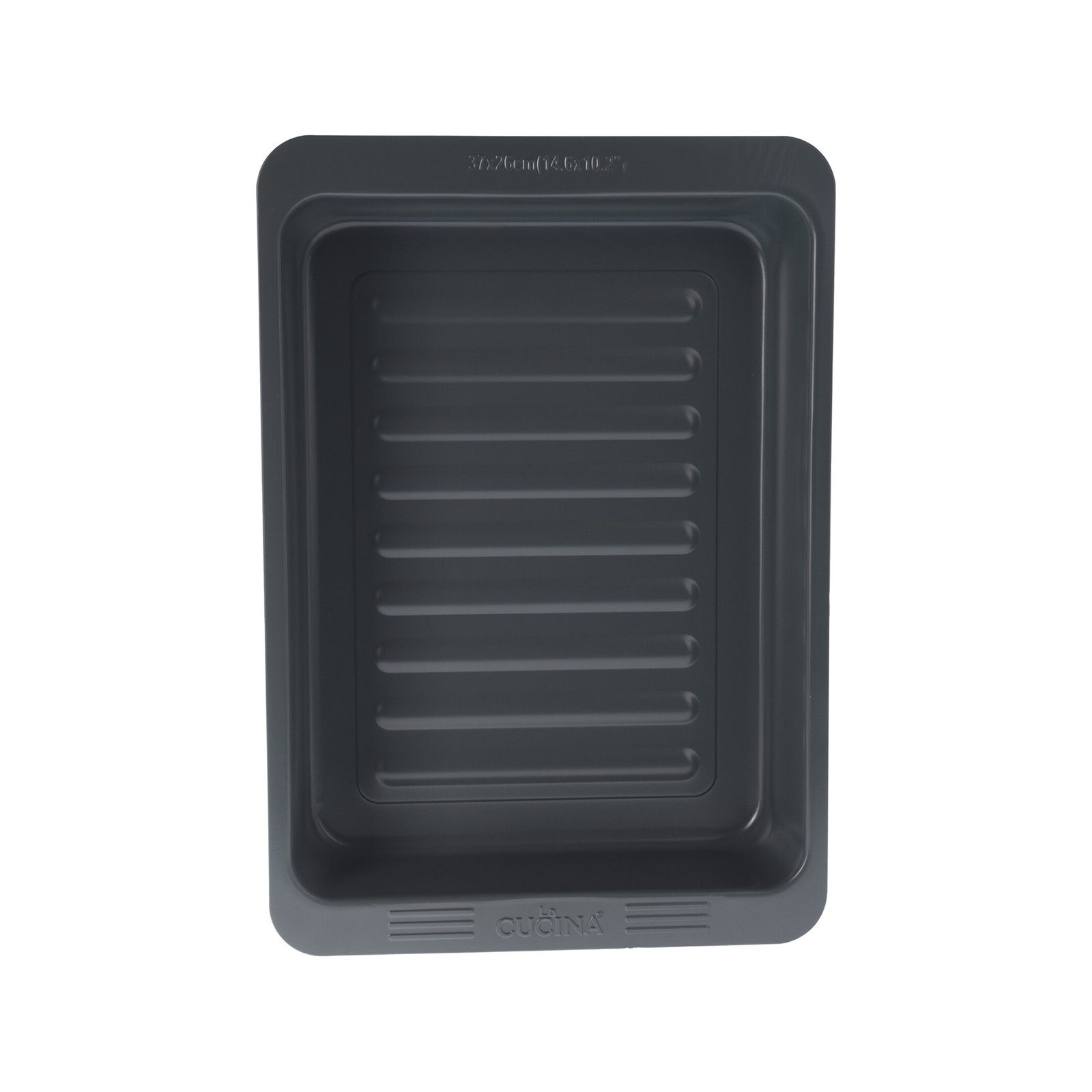 Neuetischkultur Auflaufform Backblech mit hohem Rand Grau, Aluminium, (1-St), Ofenblech Auflaufform Backform