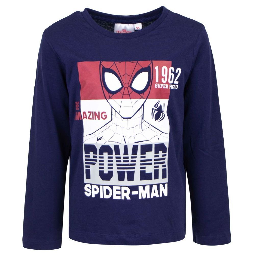 Spiderman Langarmshirt Kinder Jungen Oberteil langarm Longsleeve, Jungen Langarmshirt  mit coolem Motiv von Spiderman