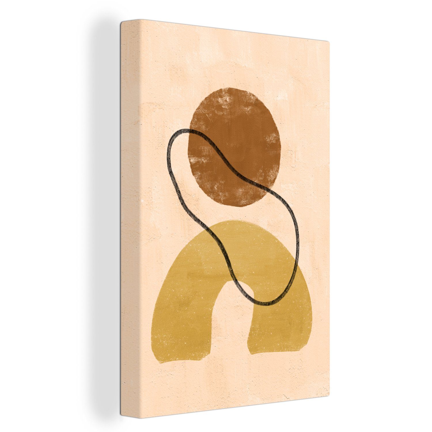 OneMillionCanvasses® Leinwandbild Abstrakt - Bohème - Pastell, (1 St), Leinwandbild fertig bespannt inkl. Zackenaufhänger, Gemälde, 20x30 cm