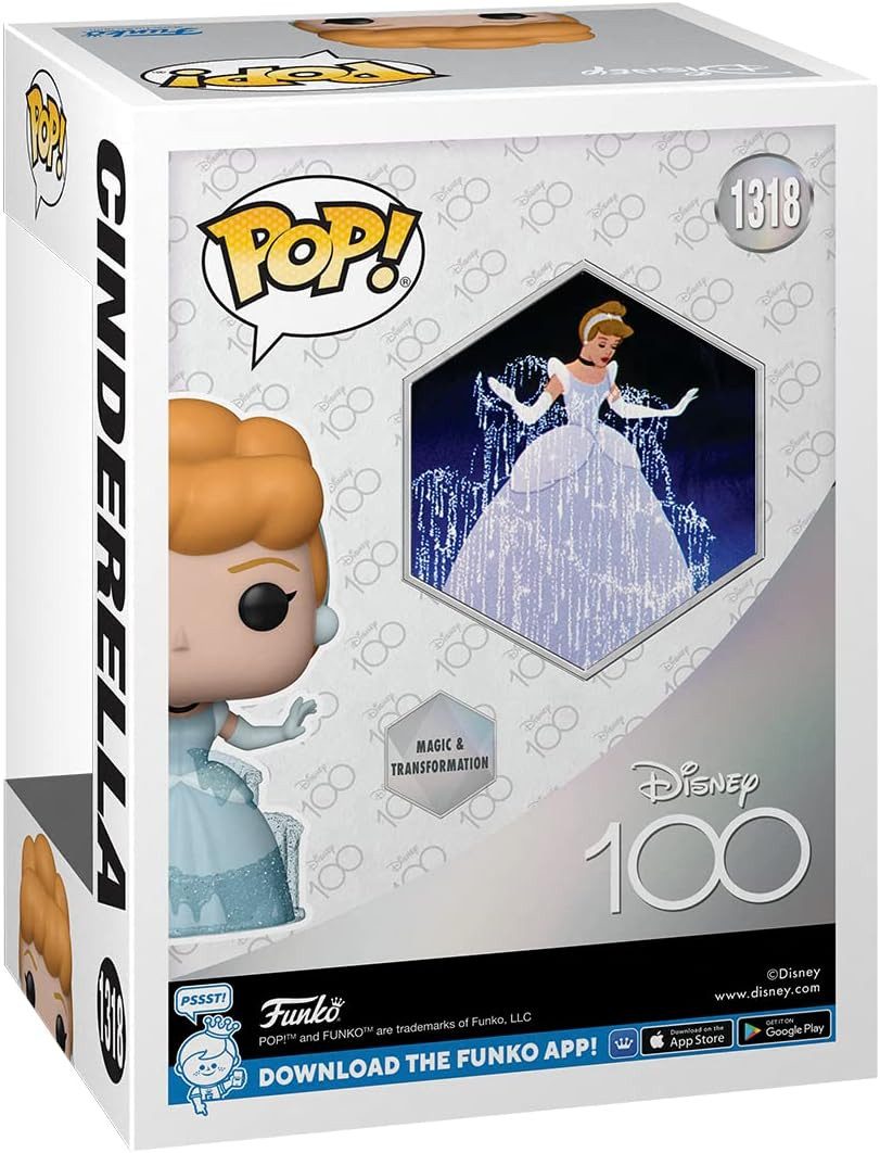Funko Actionfigur Disney's 100th Anniversary POP! Disney Vinyl Figur Cinderella 9 cm, (1-tlg), Disney Pop! Reihe
