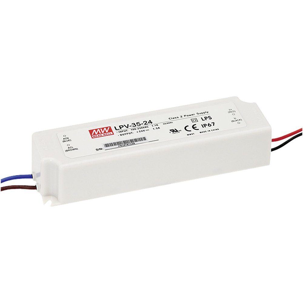 MW Mean Well LPV-35-12 LED-Trafo Konstantspannung 36 W 0 - 3 A 12 V/D LED Trafo