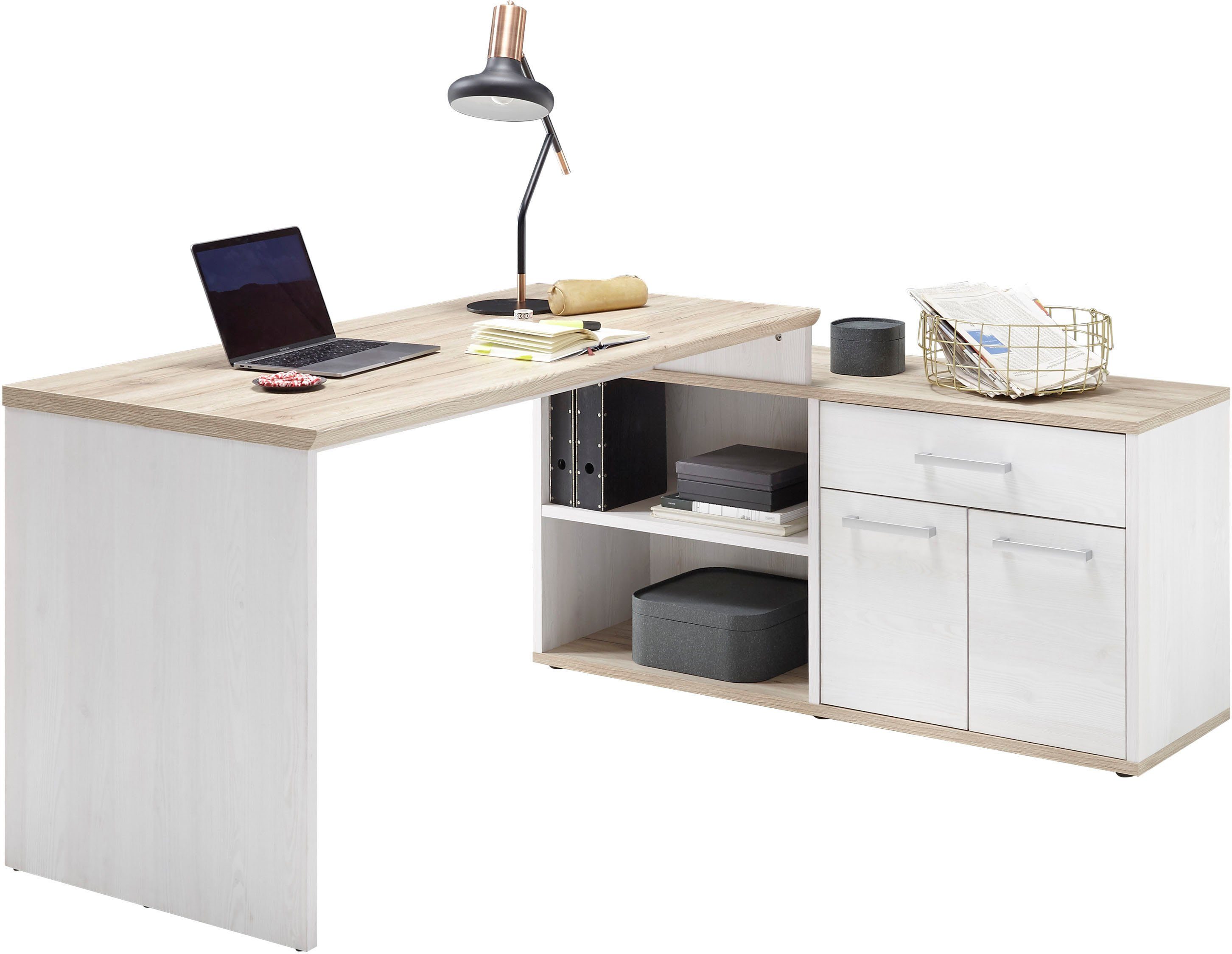 Landhaustil, mit Romance, Eckschreibtisch Sideboard OFFICE BEGA im wahlweise