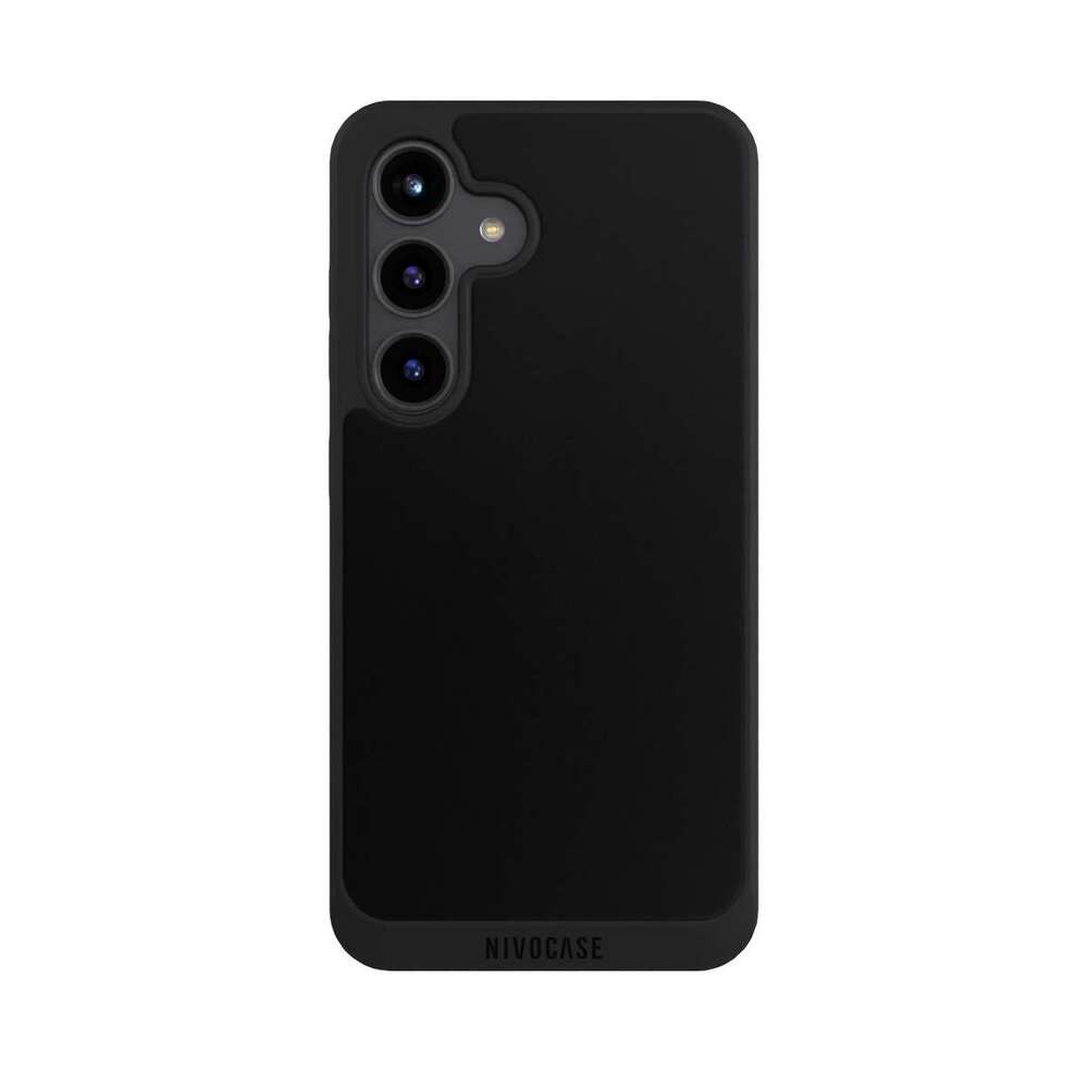 NIVOCASE Handyhülle einfarbig schwarz Farbe Schwarz, Samsung Galaxy S24 Handyhülle Hülle NIVOpure Case Schwarz