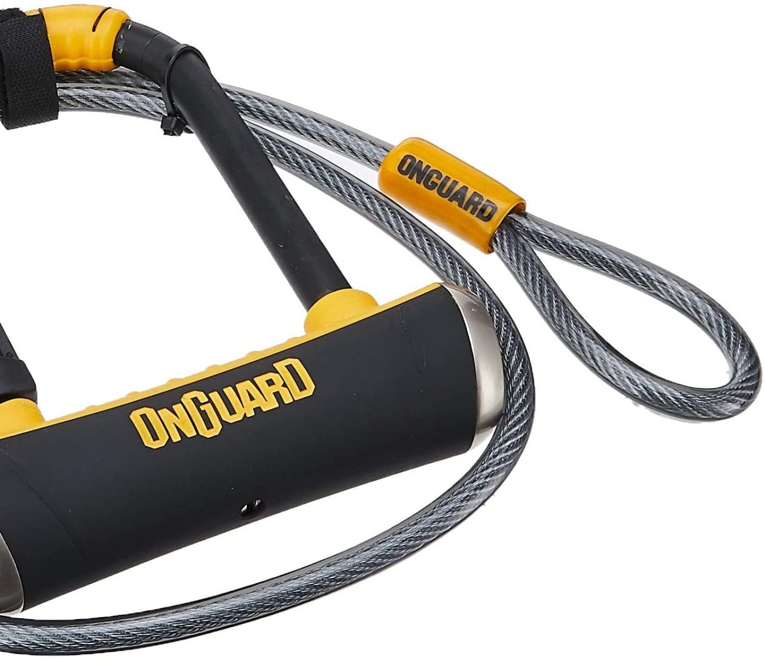 OnGuard Bügelschloss ONGUARD - 8008 Bügelschloss Pitbull Mini DT U-Lock E-Bike Fahrradschl (Inkl. Schlaufenkabel)