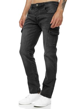 Tazzio Straight-Jeans A104 Regular Fit Cargo Denim Jeans Hose
