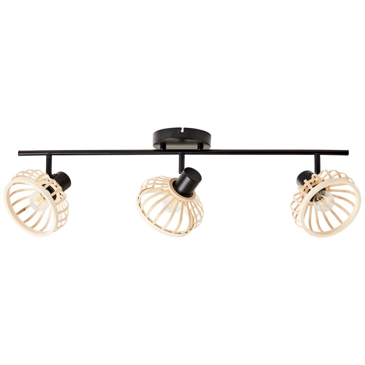 Brilliant Deckenstrahler Norah, ohne Leuchtmittel, 3 flammig, Bambus, schwenkbar -Nature Style- 71cm Breite - E14 Fassung