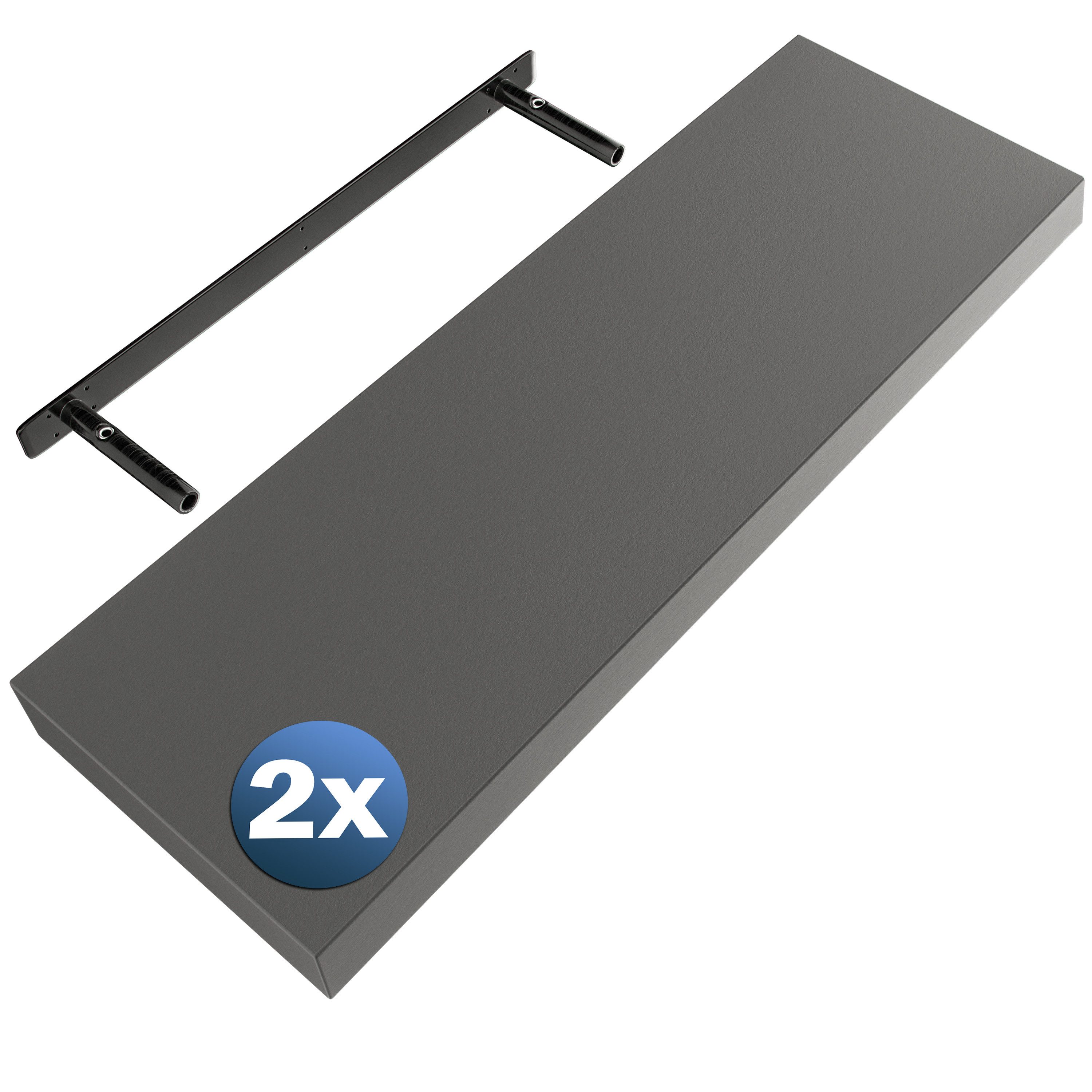 Casaria Wandregal, Grau Hängeregal mit Halterung günstig online kaufen