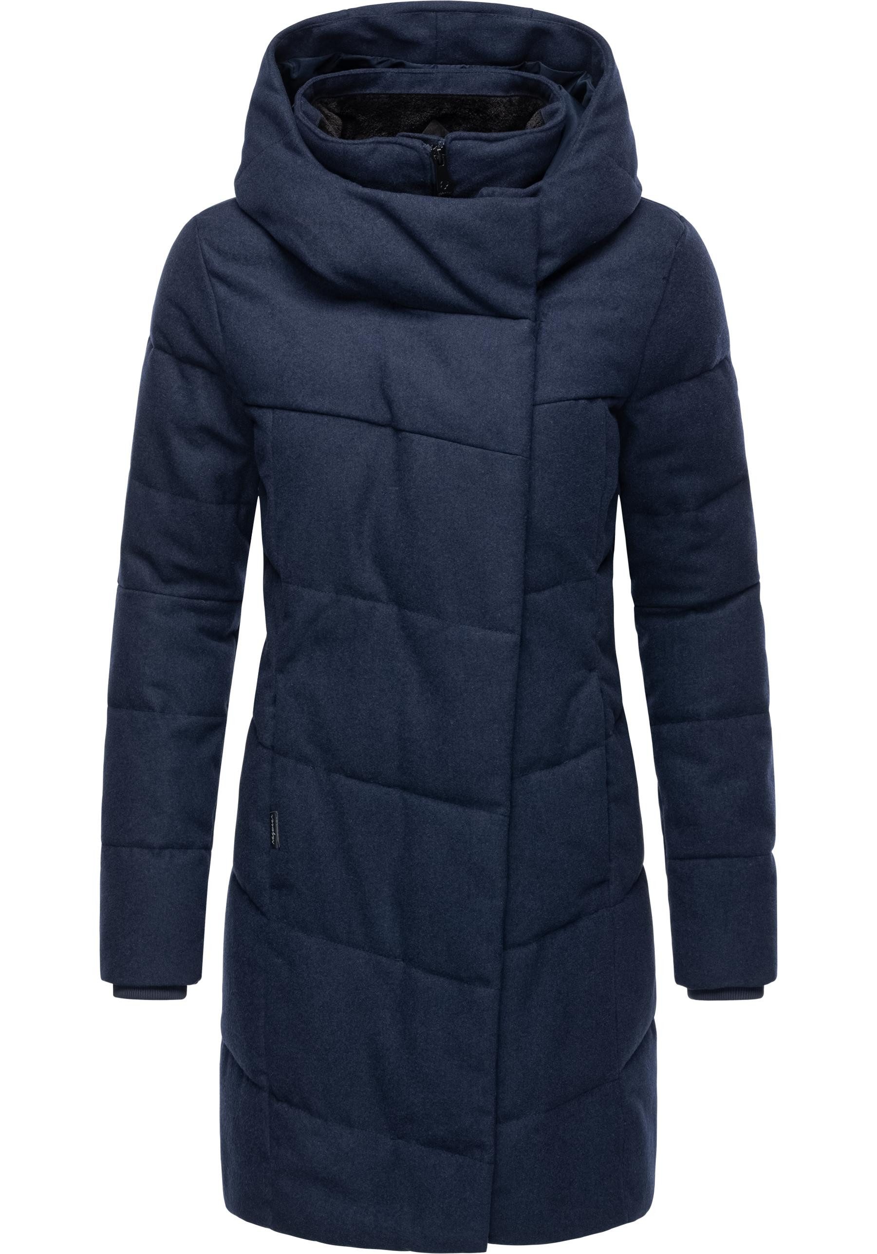 Ragwear Wintermantel Pavla Coat stylischer Damen Steppmantel in Woll-Optik