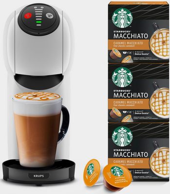 Kapselmaschine KP2401 Genio S, inkl. 3 Pakete Starbucks Caramel Macchiato im Wert von UVP 16,47€
