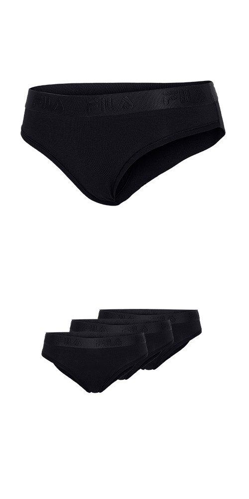 Fila Brasilslip (3er Pack) Baumwollmix, elastisch, Logobund