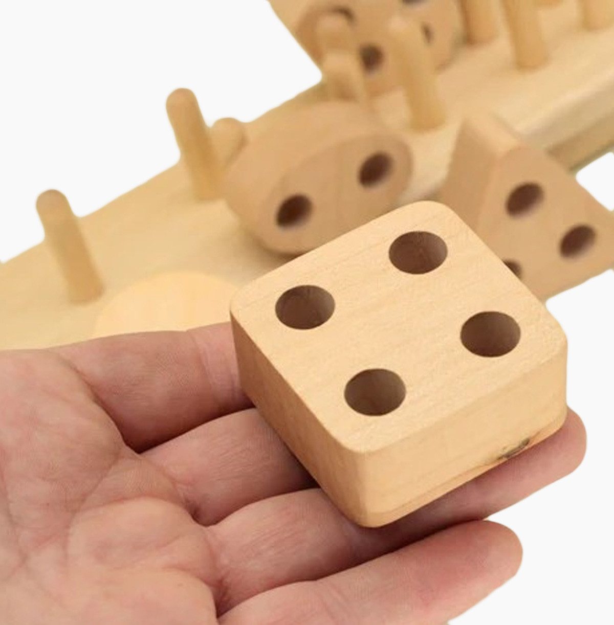 Lotes Toys Stapelspielzeug Stapelblock mit mathematischen Formen, (packung, 6-tlg), Fördert das Zahlenverständnis