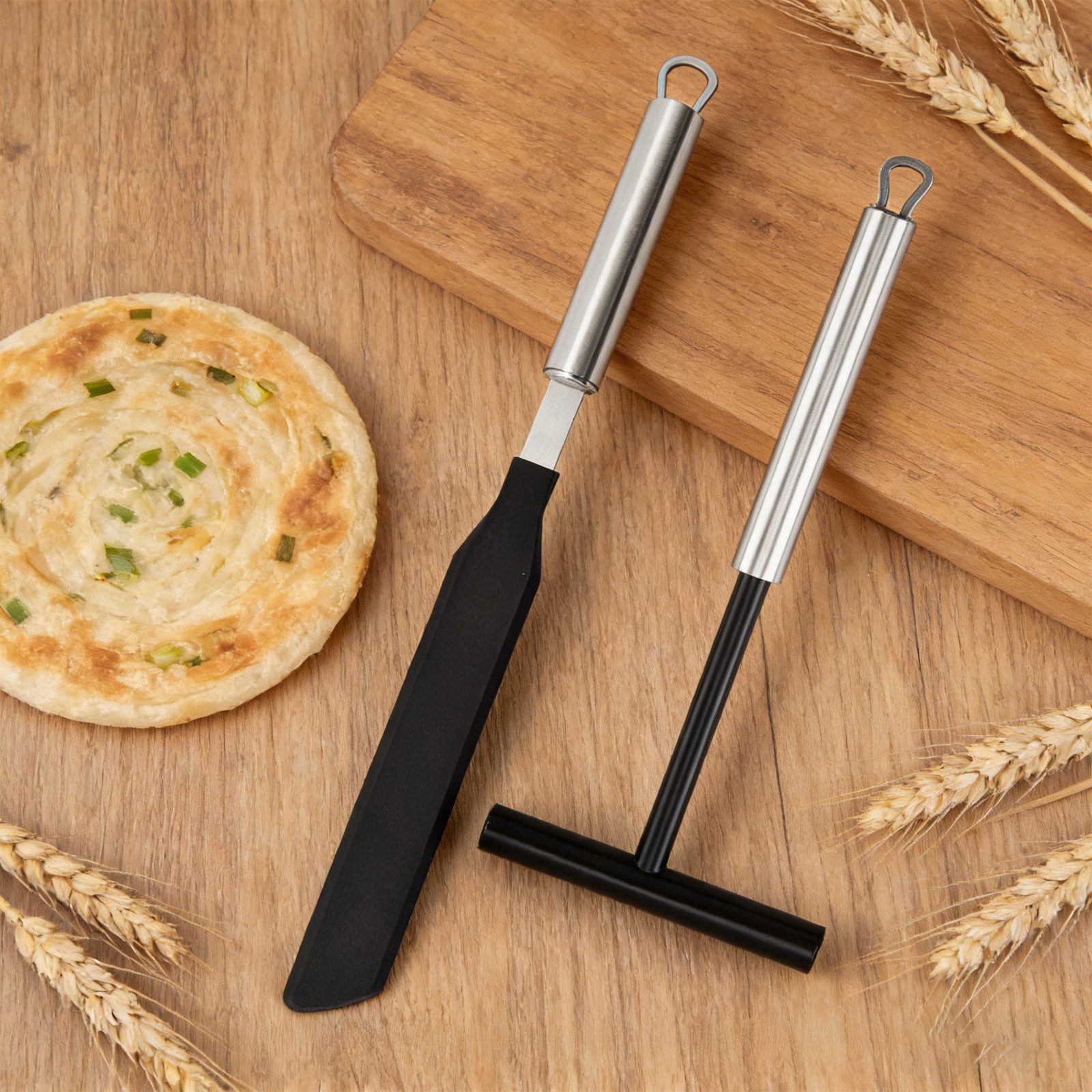REDOM Crepes Verteiler Pfannkuchenverteiler Crêpes-Set mit Teigverteiler undKuchenspatel, geeignet für Kuchen Pizza Käse Torten und mehr