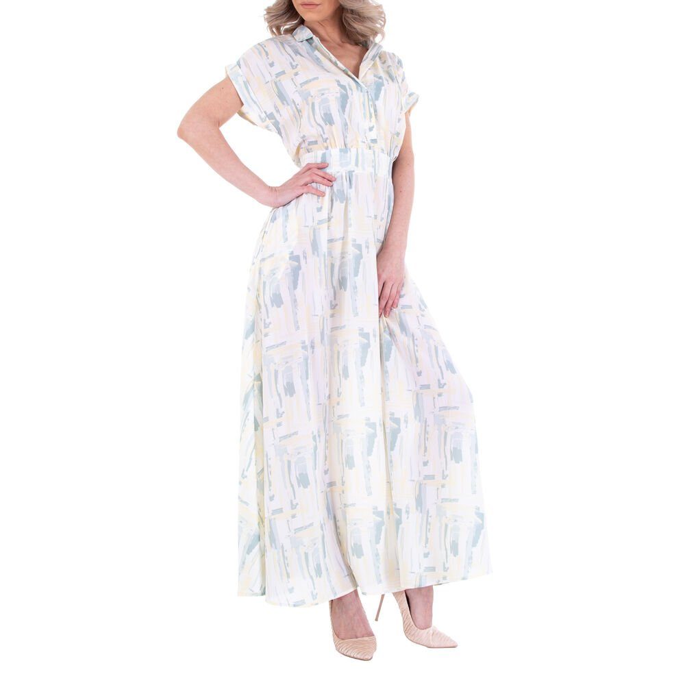 Ital-Design Sommerkleid Damen Freizeit Sommerkleid in Hellgrün