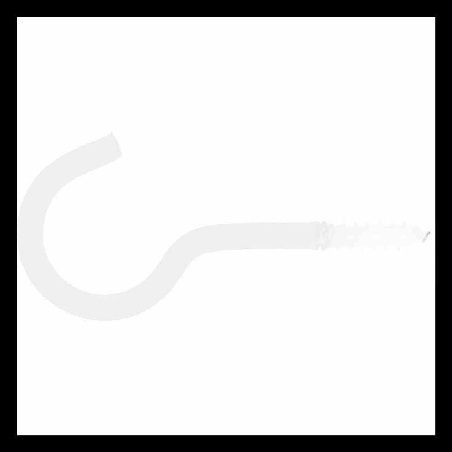 HSI Deckenhaken SB Wäscheleinenhaken 5,2x80mm Eisen weiß, Inhalt: 2 Stück