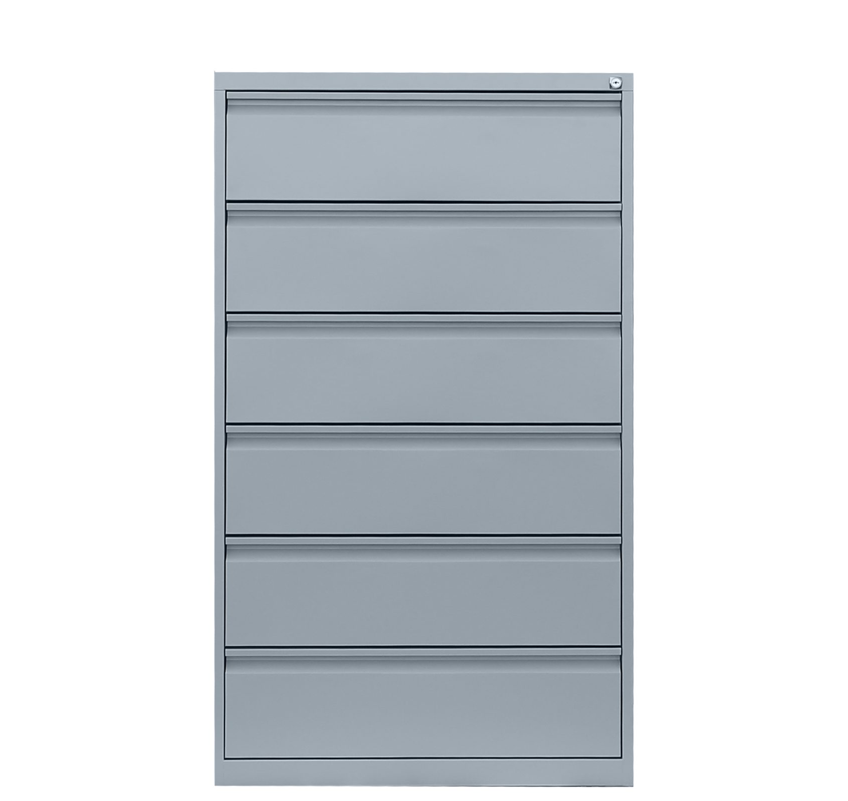 Steelboxx Karteikasten Karteikartenschrank DIN A5 quer dreibahnig 6 Schubladen (1 St), Komplett verschweißt und montiert - keine Montage erforderlich