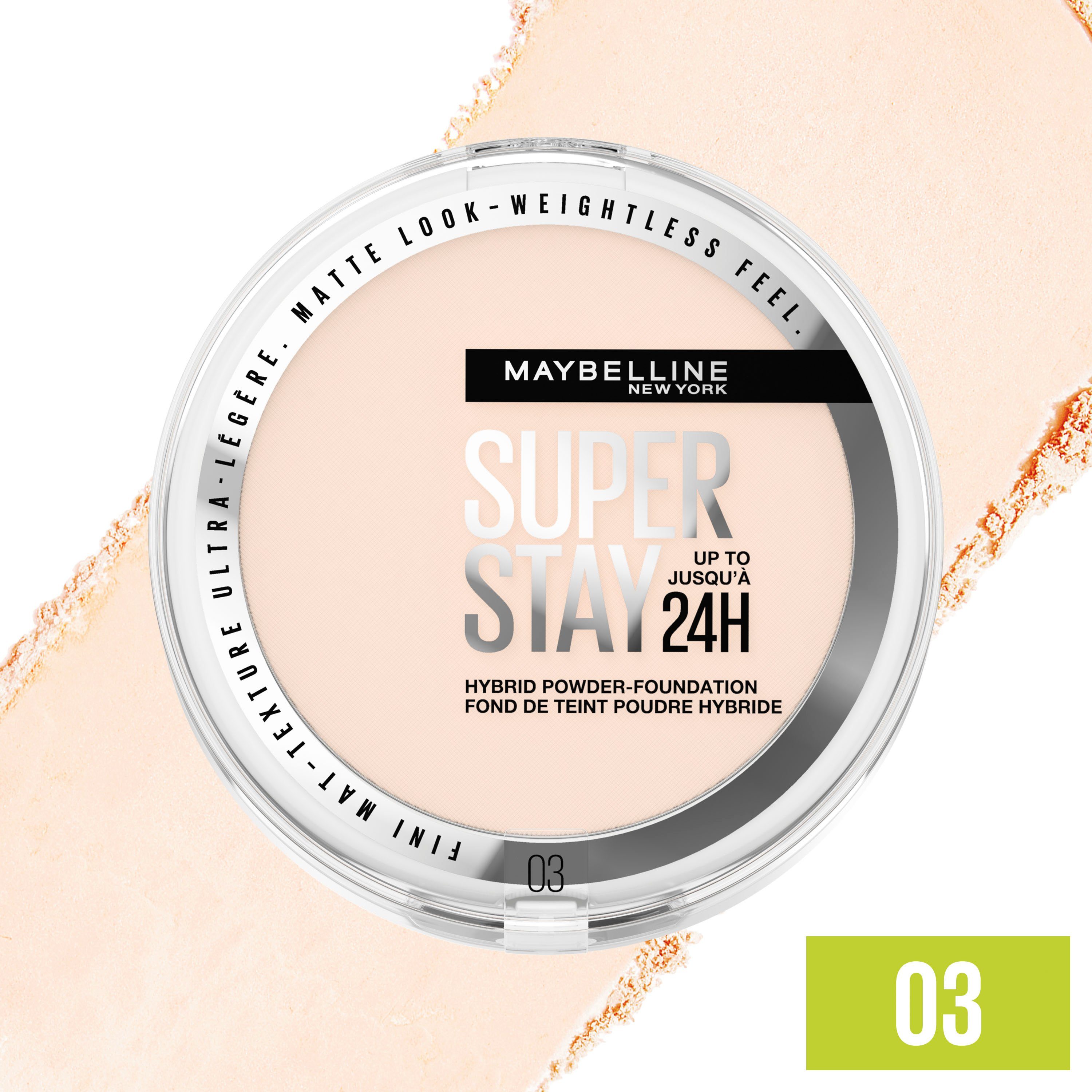 MAYBELLINE NEW YORK Foundation Puder Maybelline Stay York Hybrides New Super Make-Up