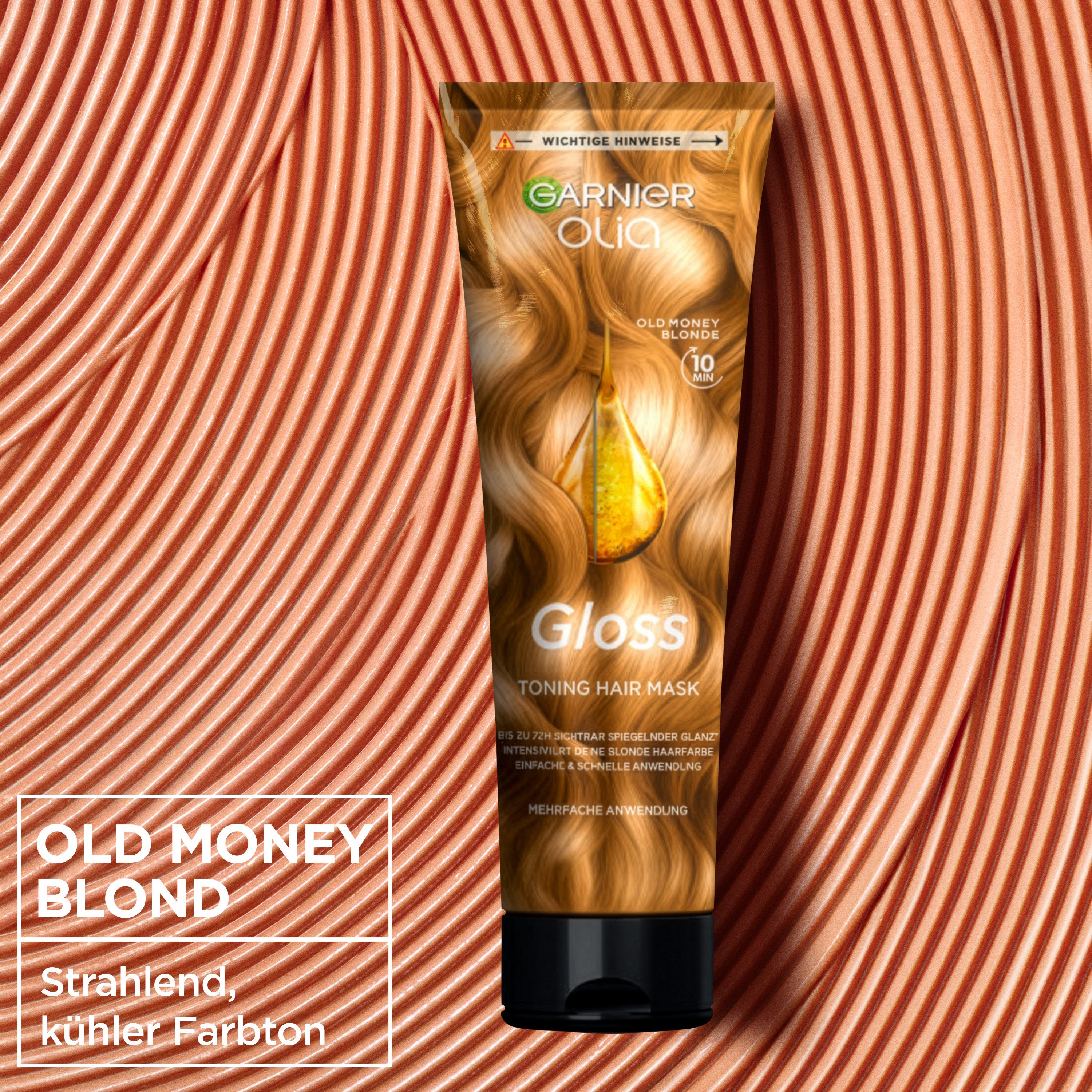 GARNIER Coloration Garnier Olia Gloss Tinted Hair Mask, Für getöntes Haar, 150 ml Größe, mit Tocopherol, angenehmer Duft