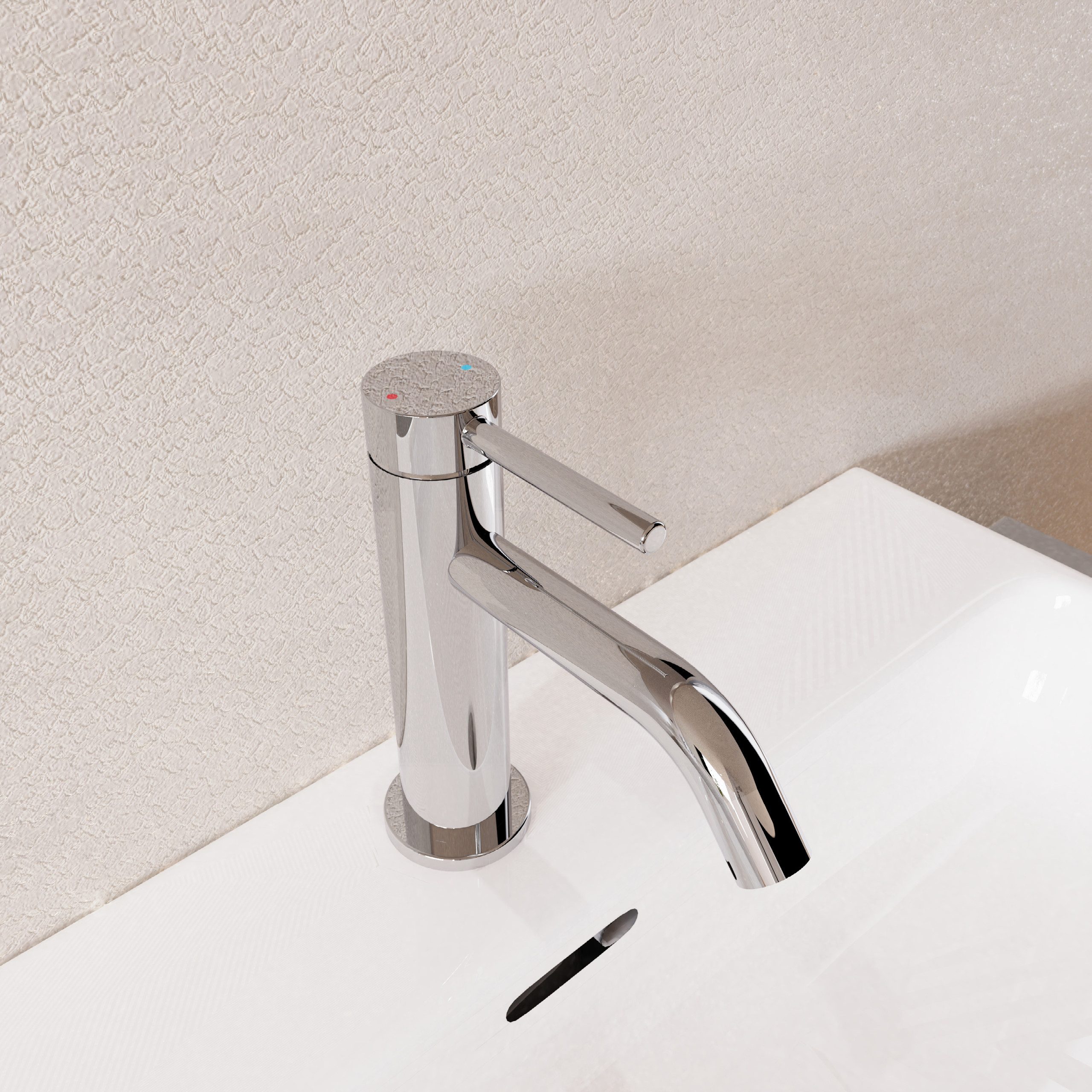 welltime Waschtischarmatur Toscana reduzierter Wasserverbrauch durch Eco-Click-Funktion – Bild 3 von 5