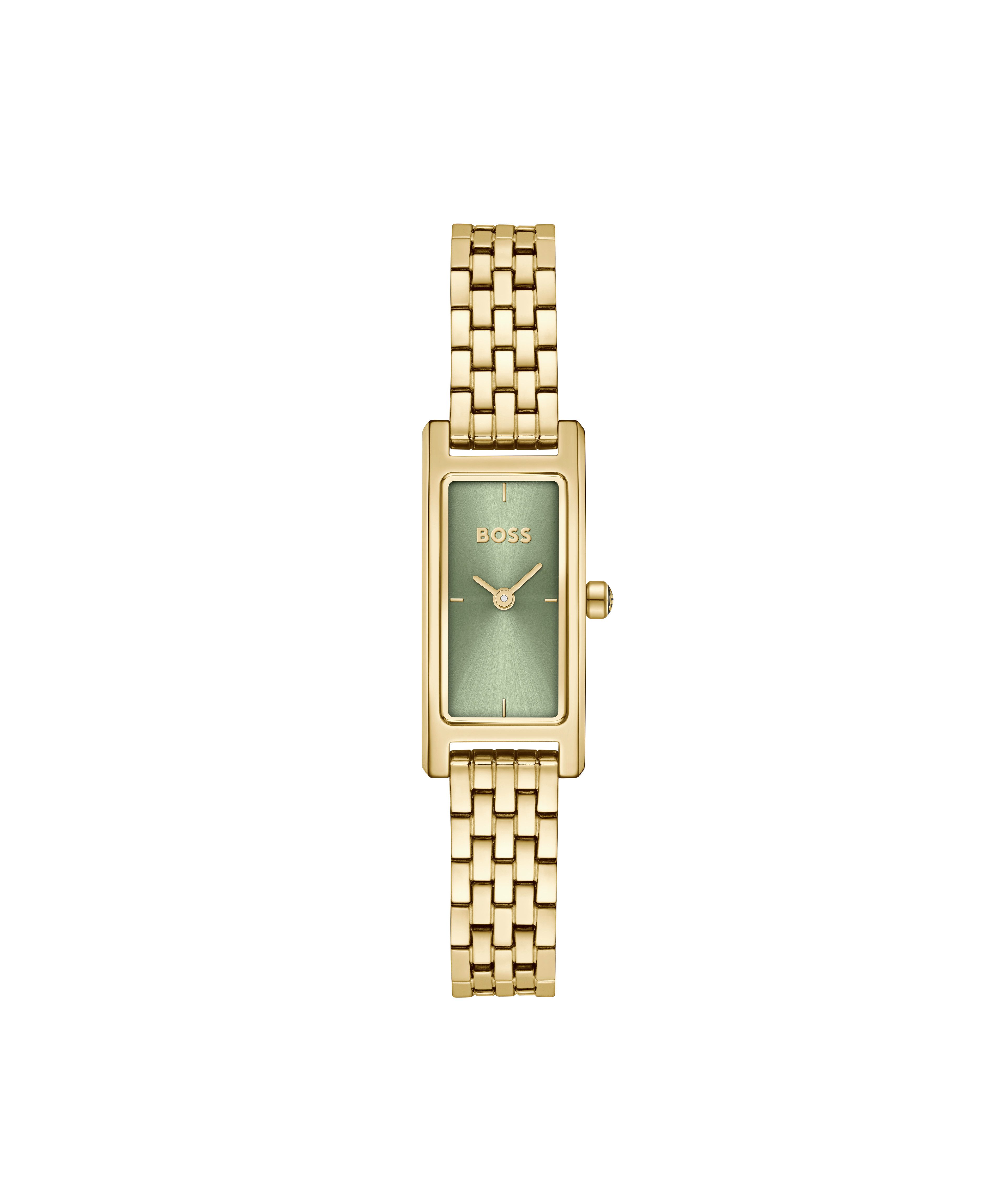 BOSS Quarzuhr LUCY 1502859, Armbanduhr, Damenuhr, Edelstahlarmband, analog