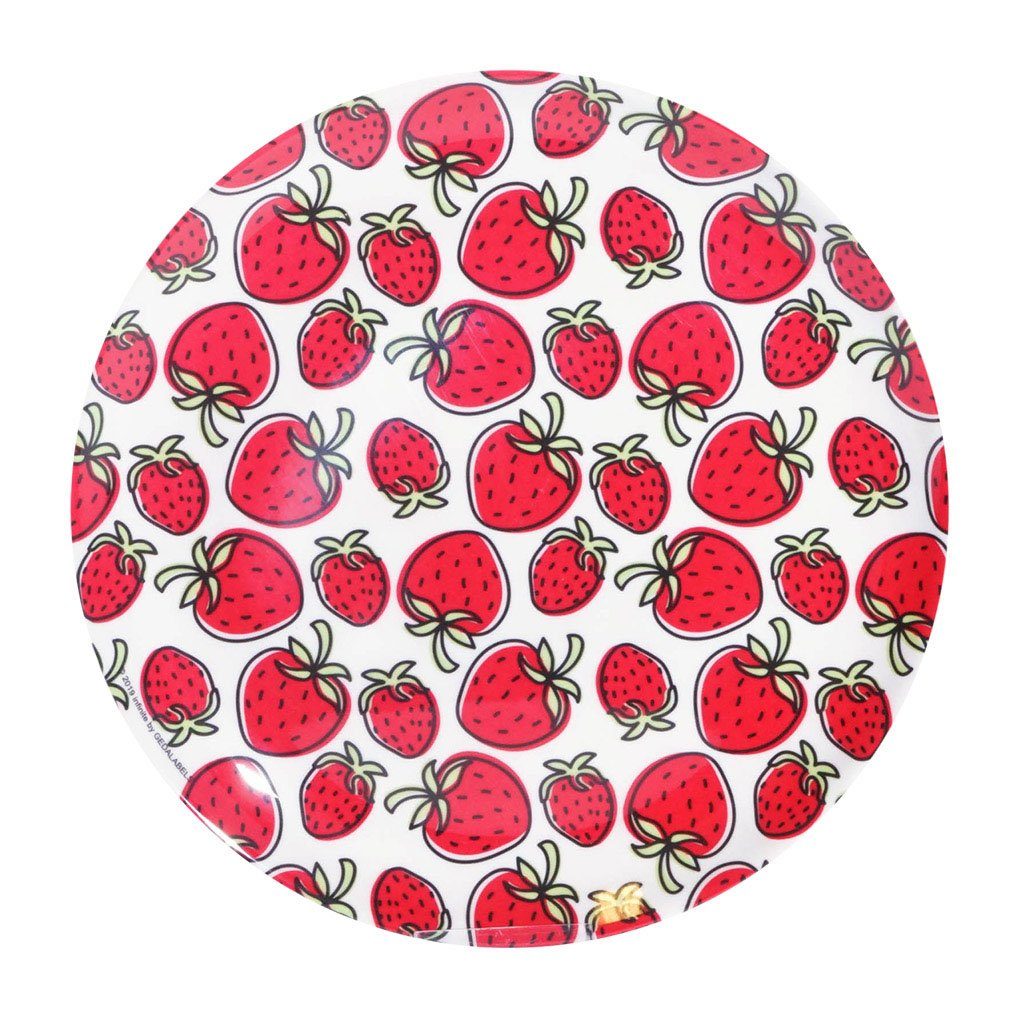 Geda Labels GmbH Frühstücksteller Erdbeeren, Rot, 20cm, spülmaschinengeeignet