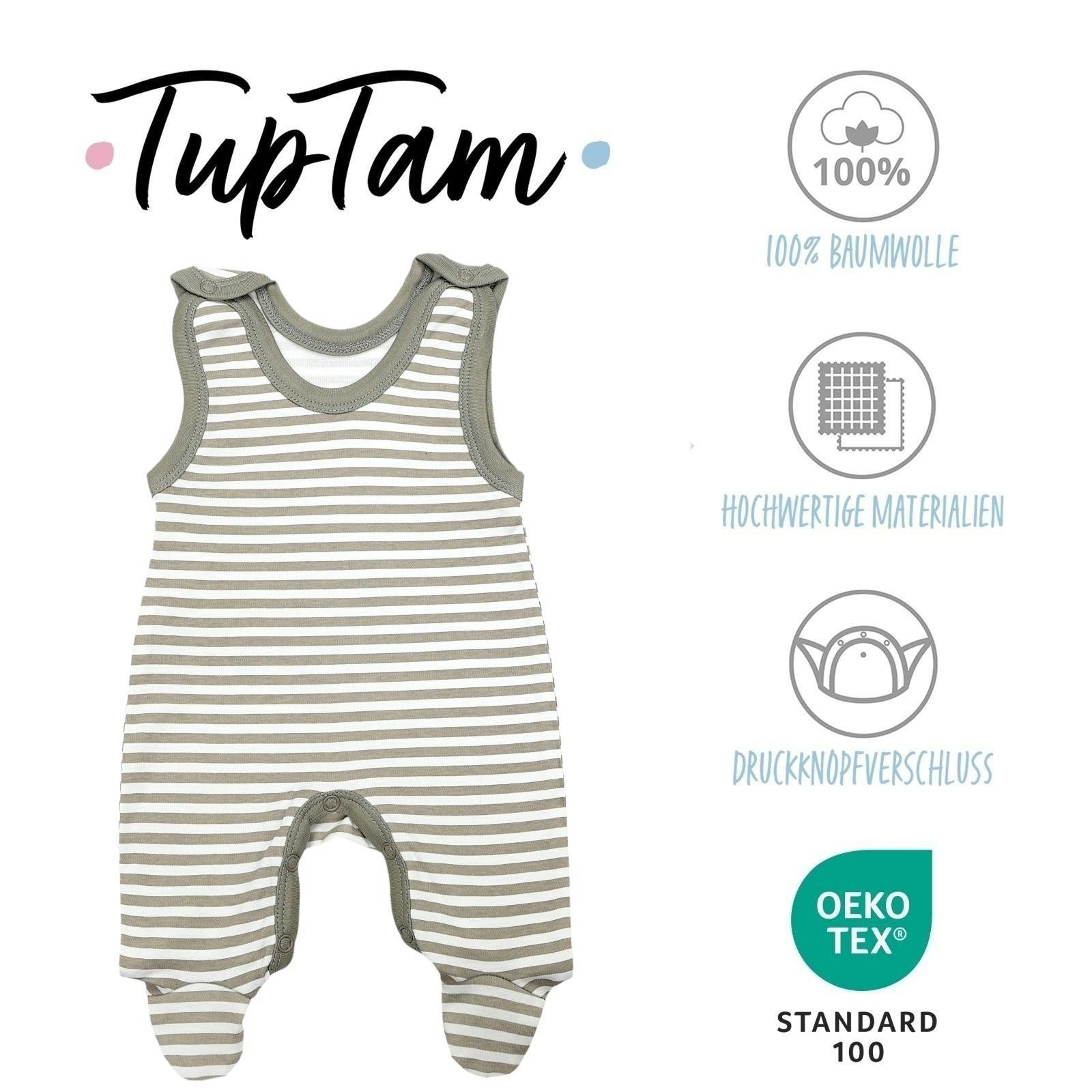 TupTam Strampler TupTam Baby Mädchen Strampler mit Fuß 3er Pack