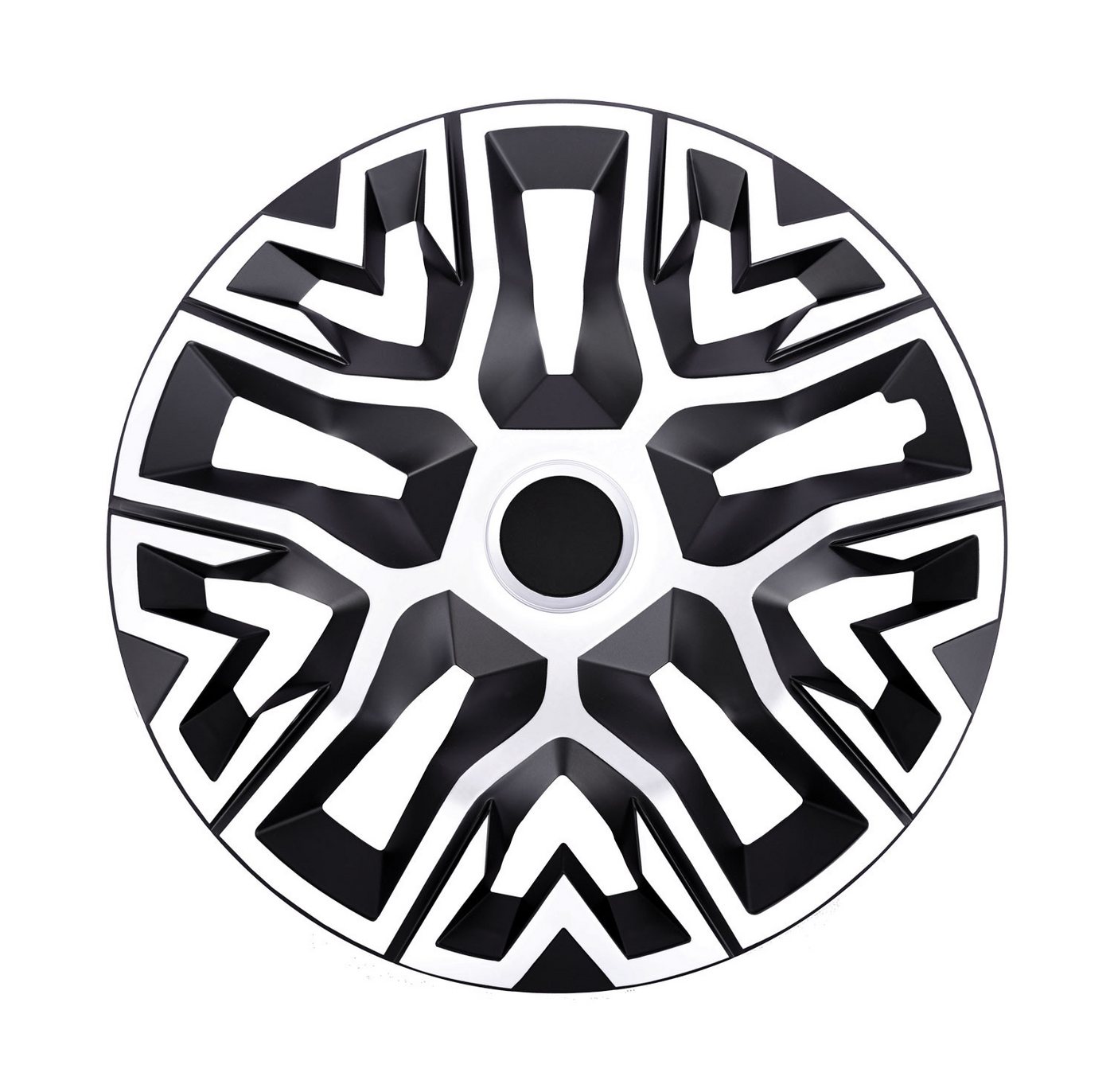 NRM Radkappe Radzierblende NRM THE BEST 15 Zoll BICOLOR weiß/schwarz, 15 in Zoll, (4-St)