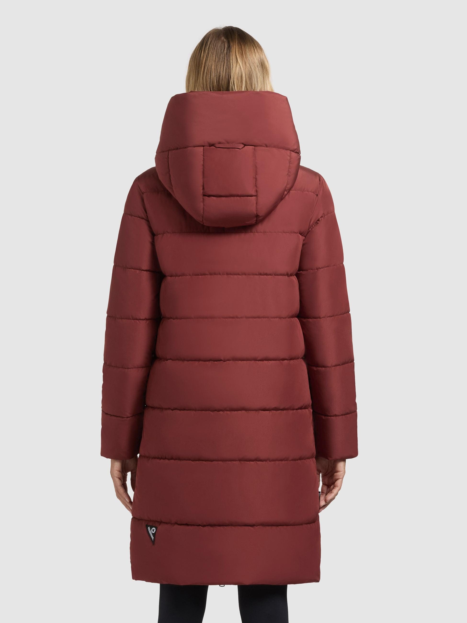 khujo Steppmantel Jilias5-YM warmer Damen Wintermantel mit Kapuze und großen Taschen