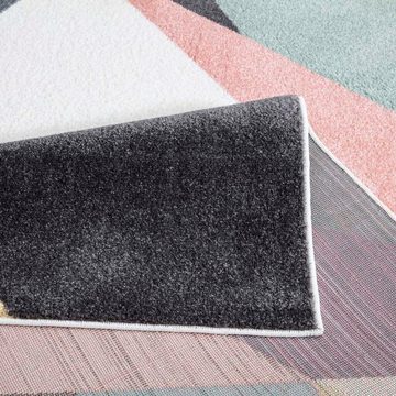 Teppich YOUNG915, Carpet City, rechteckig, Höhe: 11 mm, Bunter Kinderteppich mit Geo-Muster
