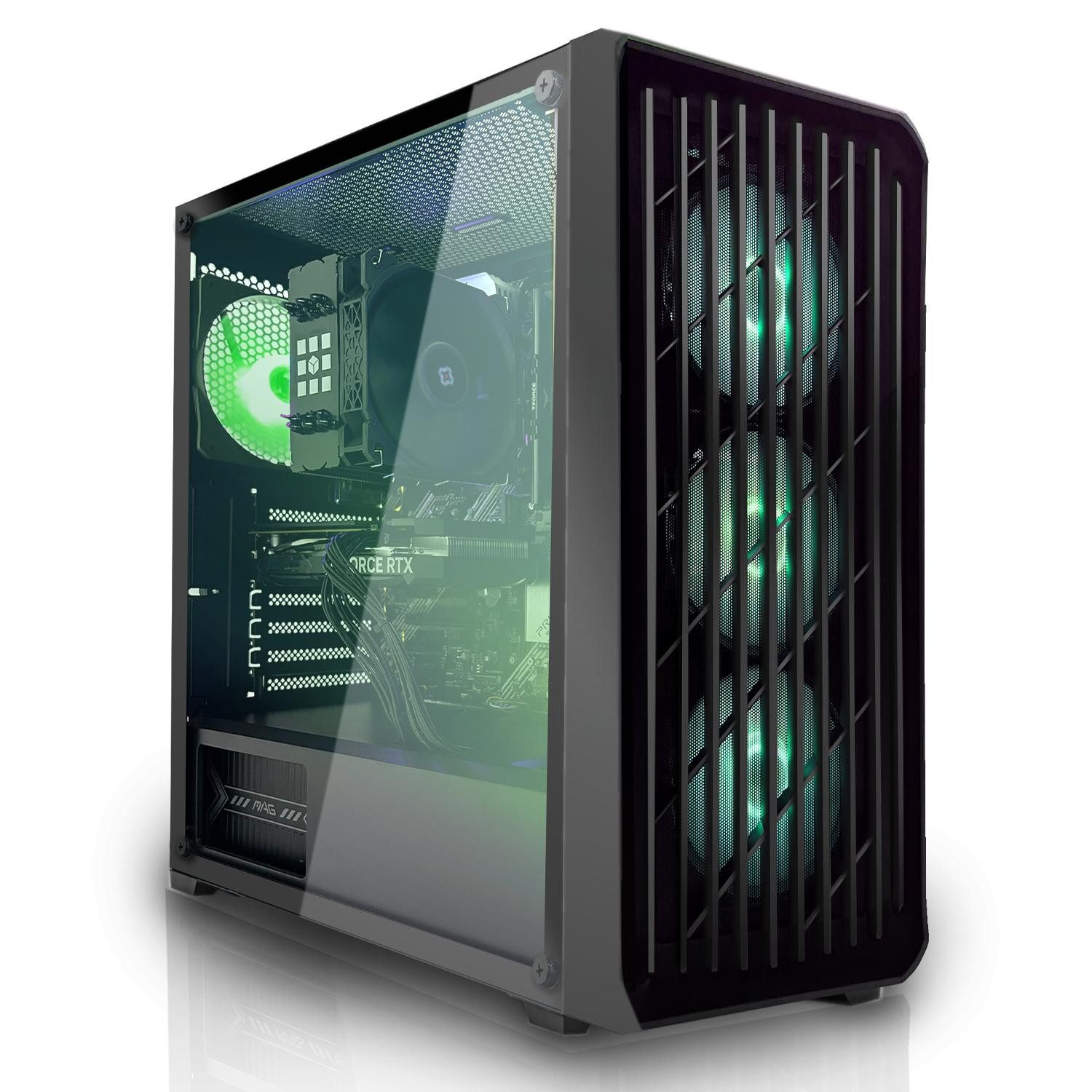 SYSTEMTREFF Basic Gaming-PC (AMD 8700G 8700G, Radeon 780M, 32 GB RAM, 1000 GB SSD, Luftkühlung)