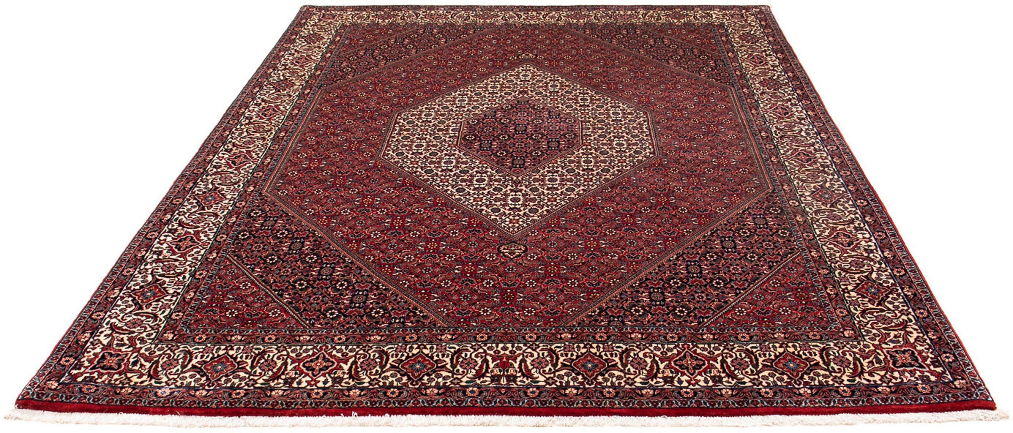 Orientteppich Perser - Bidjar - 252 x 203 cm - dunkelrot, morgenland, rechteckig, Höhe: 15 mm, Wohnzimmer, Handgeknüpft, Einzelstück mit Zertifikat