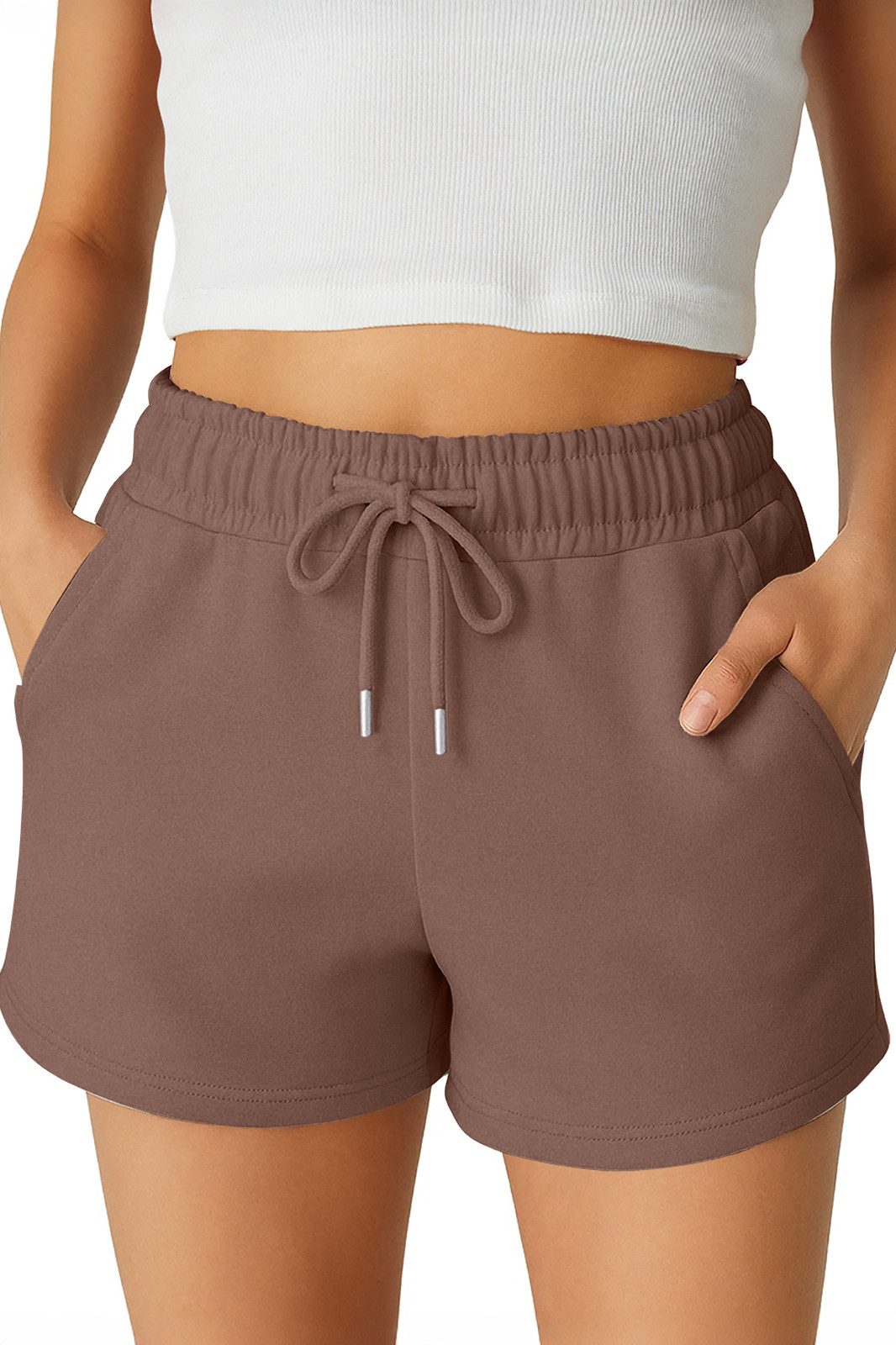 ROSS CAMP Sweatshorts Kurze Hose Damen Shorts Lycra