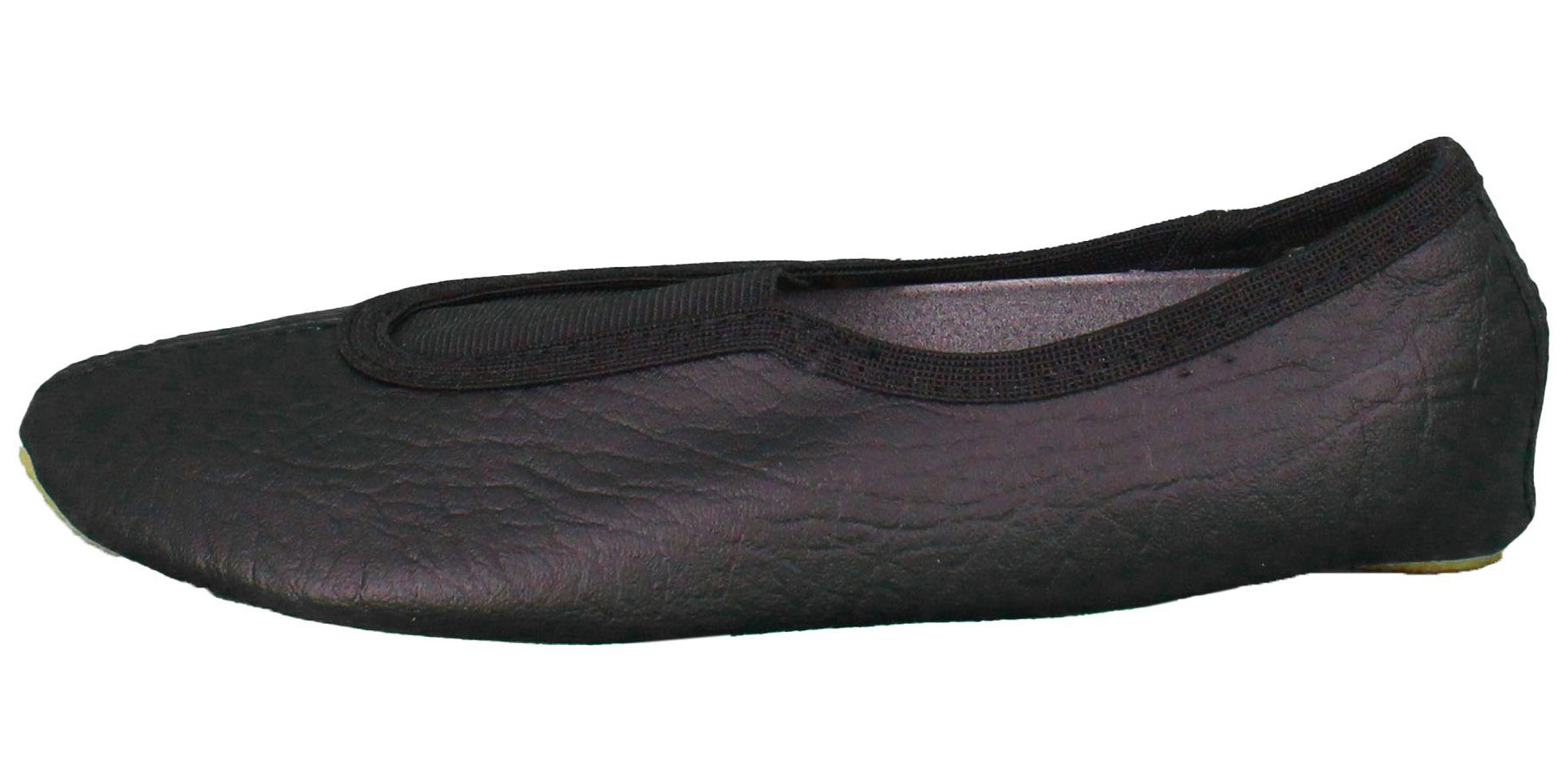 Beck Schläppchen aus Kunstleder mit Ristgummi, Gummisohle Gymnastikschuh (sehr robuste Materialien, für Sport, Kita oder als Hausschuhe geeignet) rutschfeste Laufsohle, guter Halt durch Gummi-Einsatz