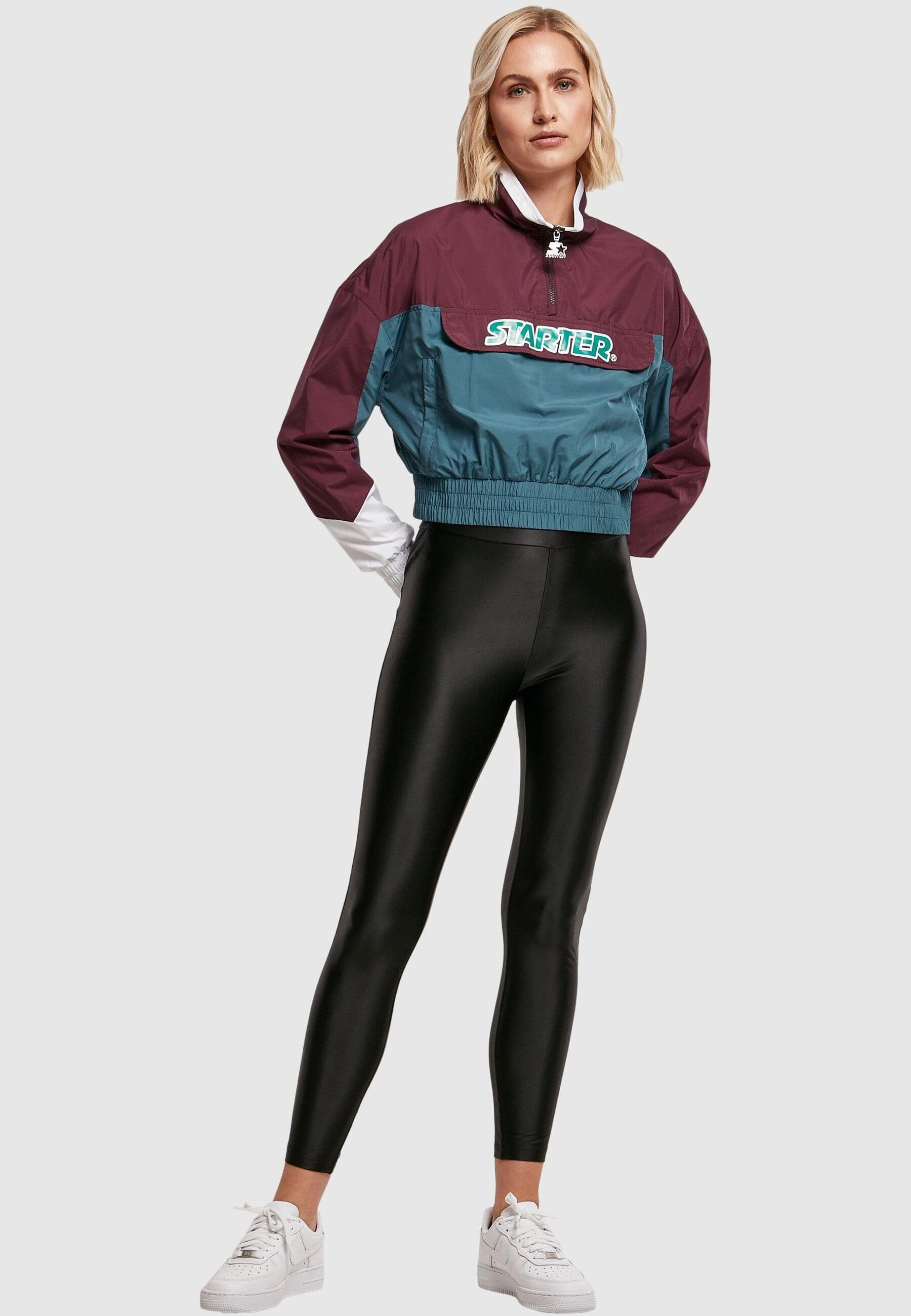 Starter Pull Damen darkviolet/teal Outdoorjacke Black (1-St) Over Colorblock Jacket Label Starter Ladies