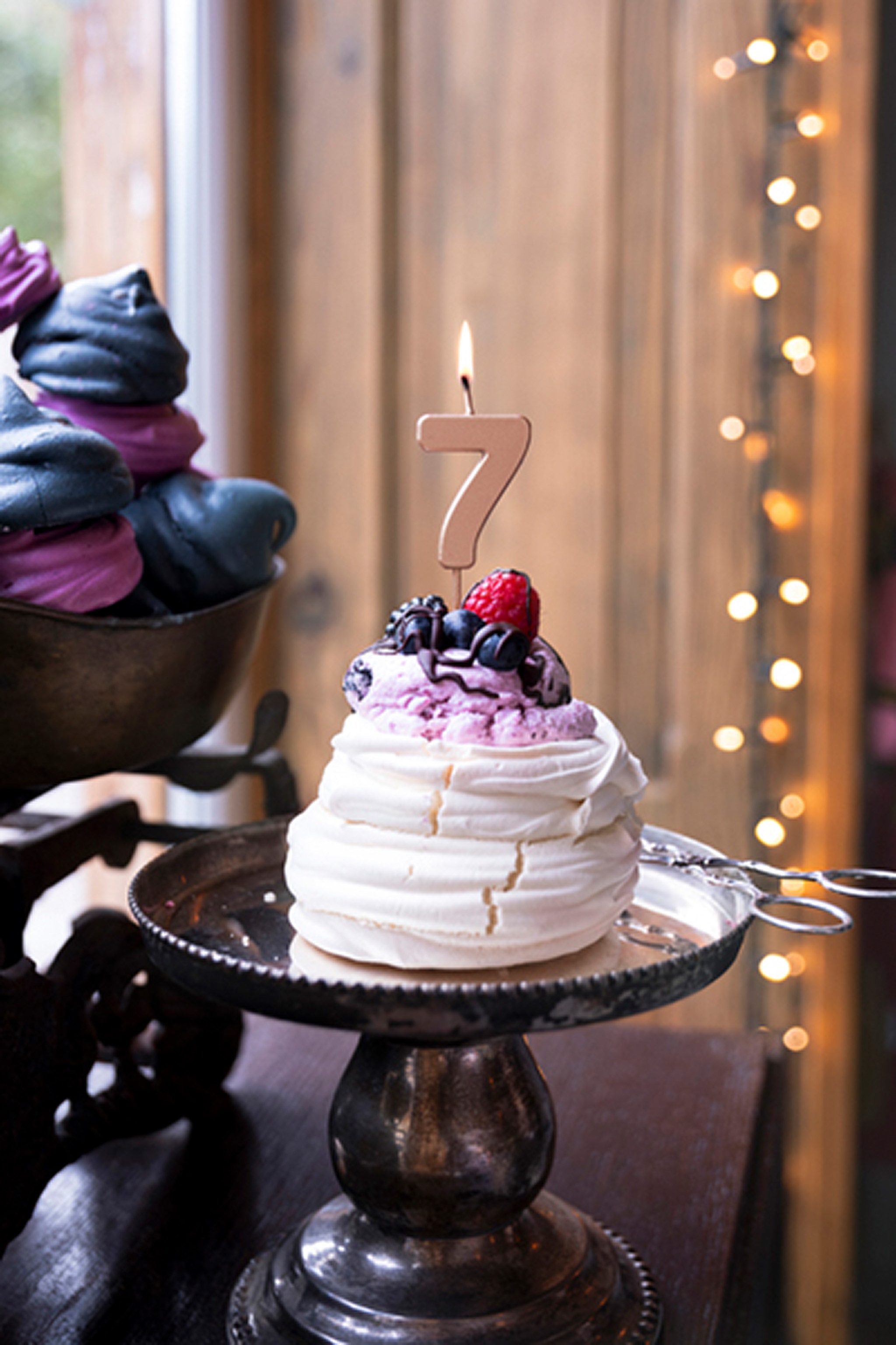 partydeco Geburtstagskerze, Geburtstagskerze Zahl 7 Zahlenkerze 4,5cm Roseg günstig online kaufen