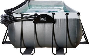 EXIT Framepool Black Leather Pool, 5-tlg., BxLxH: 250x540x122 cm, mit Sandfilteranlage, Wärmepumpe