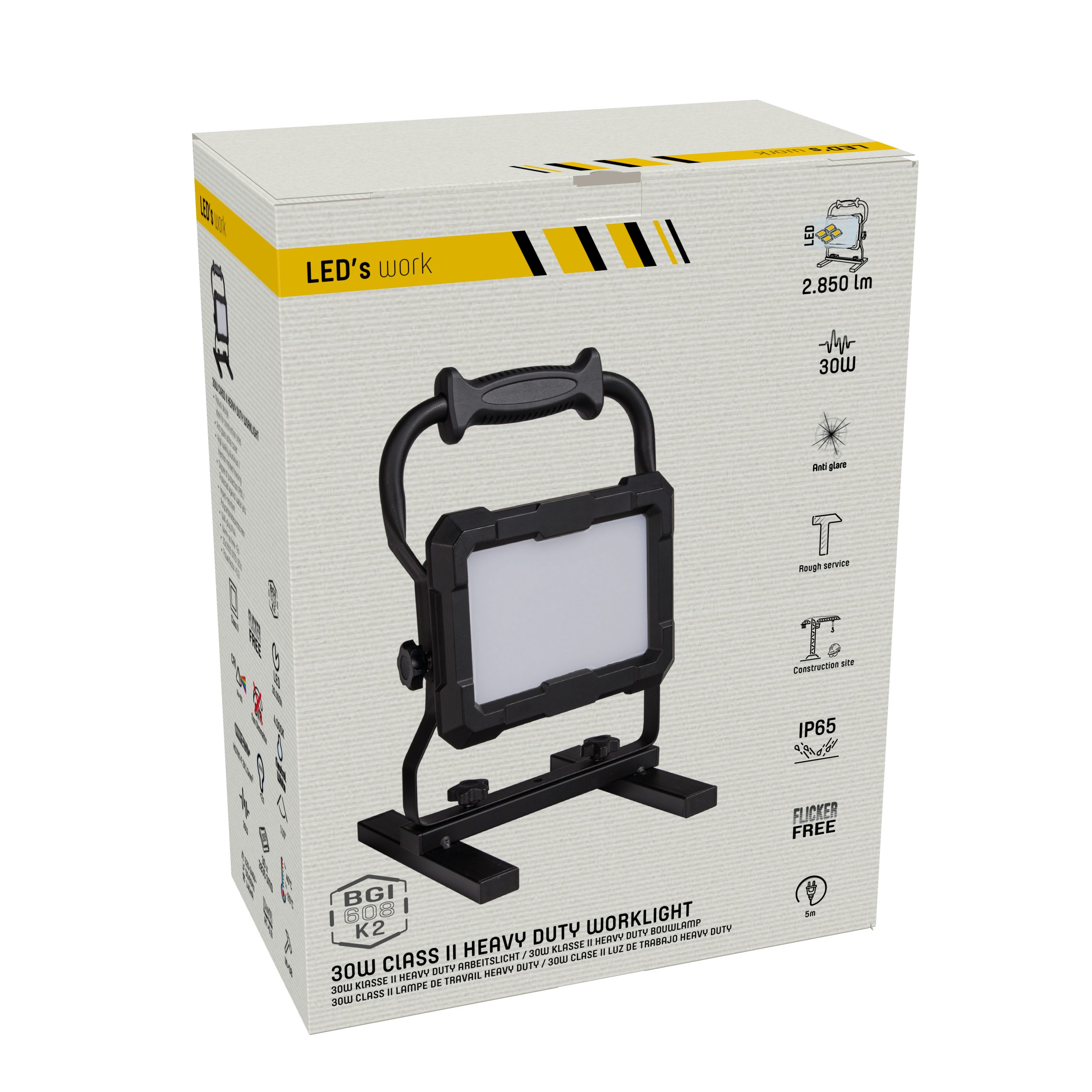 IK08 work LED-Arbeitsstrahler, 30W Zuleitung IP65 5m Arbeitsleuchte LED's LED, 0300270 LED