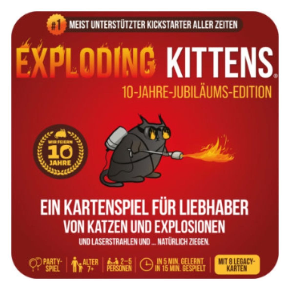 Exploding Kittens Spiel Exploding Kittens: 10-Jahre-Jubiläums-Edition Tinbox