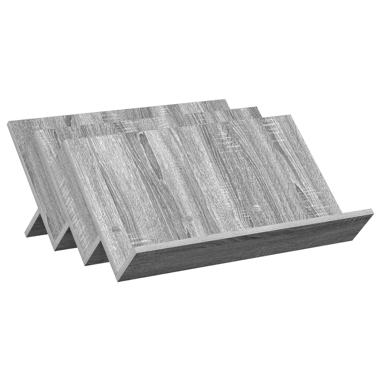 vidaXL Zeitungsständer Magazinregal Graues Sonoma 65 x 53 x 28,5 cm Holzwerkstoff (1 St)