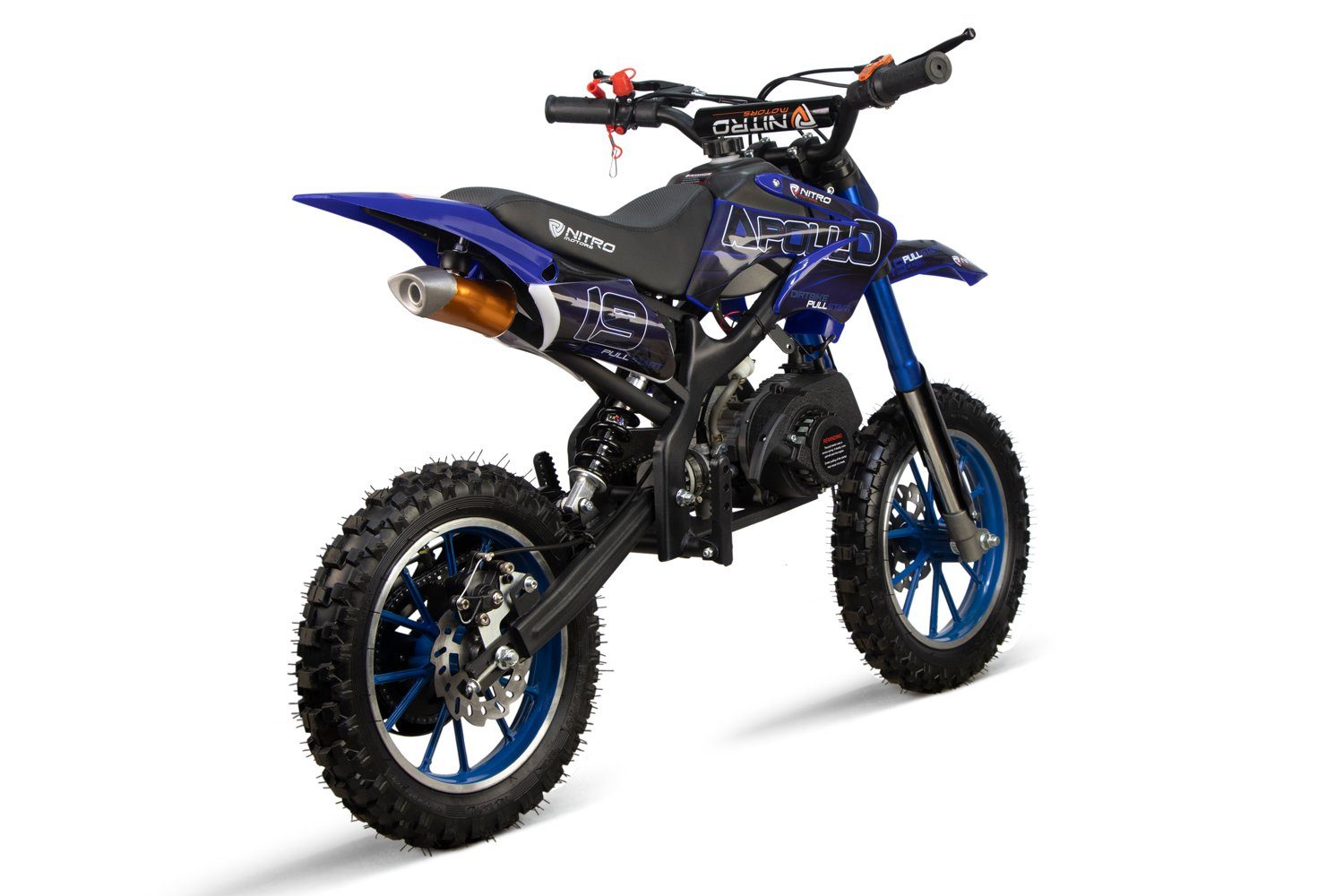 Dirtbike Rot 1 Minicross Nitro Apollo 10" Dirt-Bike Pocket Gang Motors Crossbike 49cc Pocketbike,