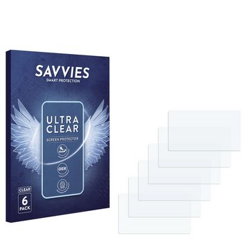 Savvies Schutzfolie für Olympus PEN E-PL3, Displayschutzfolie, 6 Stück, Folie klar