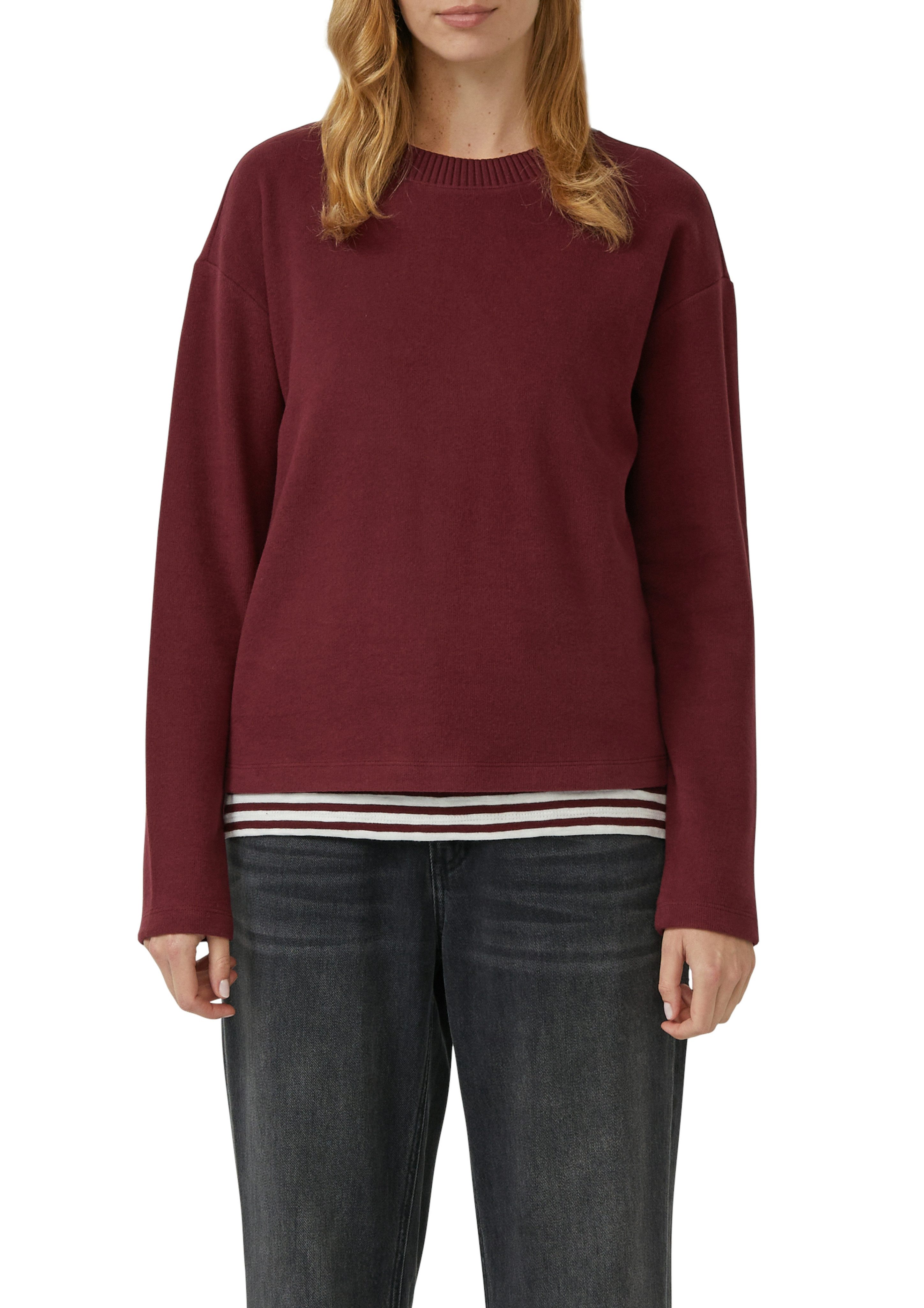 s.Oliver Sweatshirt mit Rippblende günstig online kaufen