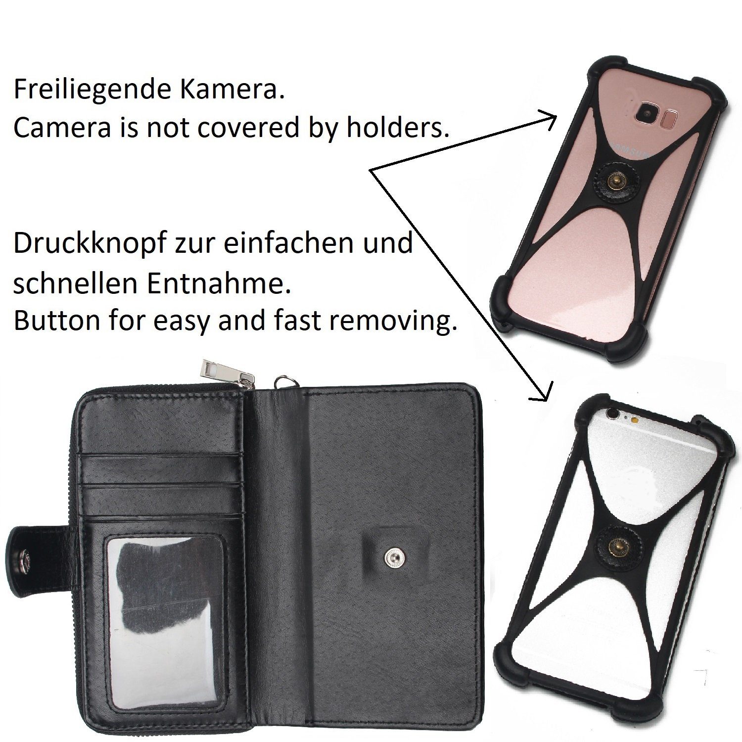 K-S-Trade Handyhülle für Motorola Edge 50 Neo, 2in1 Handyhülle Schutzhülle & Portemonnee Cover Handy Hülle