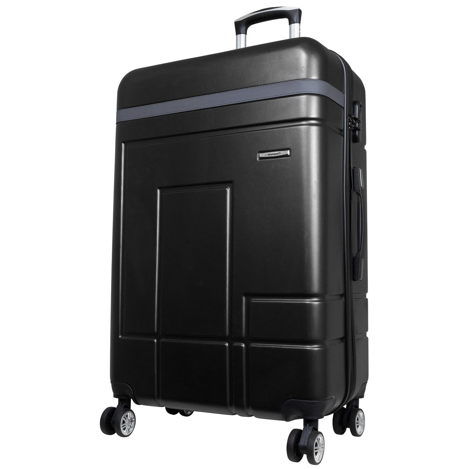 Trendyshop365 Hartschalen-Trolley Genf, 4 Farben, 3 Größen, Reisekoffer mit, Zwillingsrollen, Zahlenschloss, robust und leicht