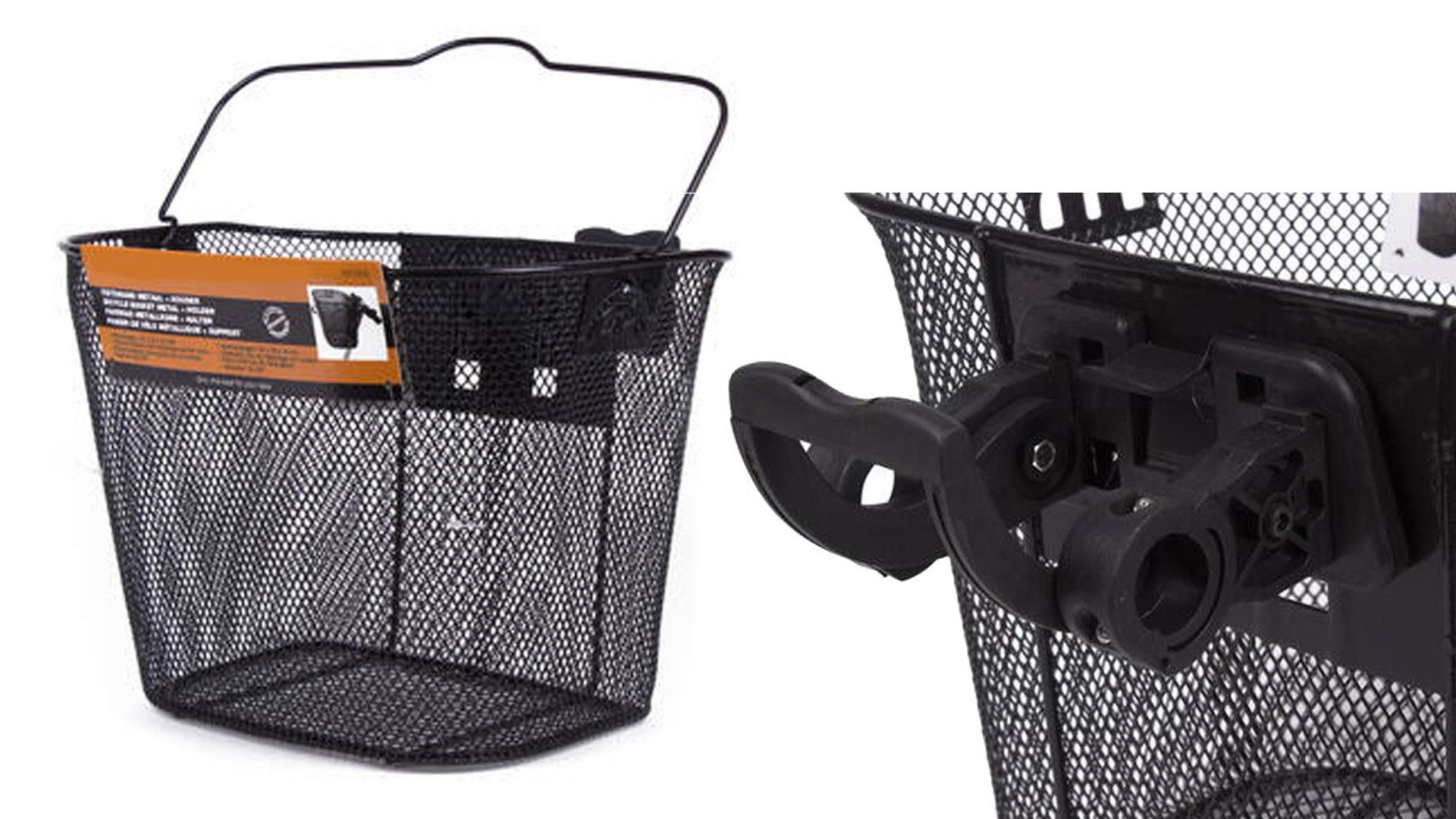 Bisomo GmbH Fahrradtasche Fahrrad Lenkerkorb Metallkorb abnehmbar Cliphalter 25L 34x25x26cm