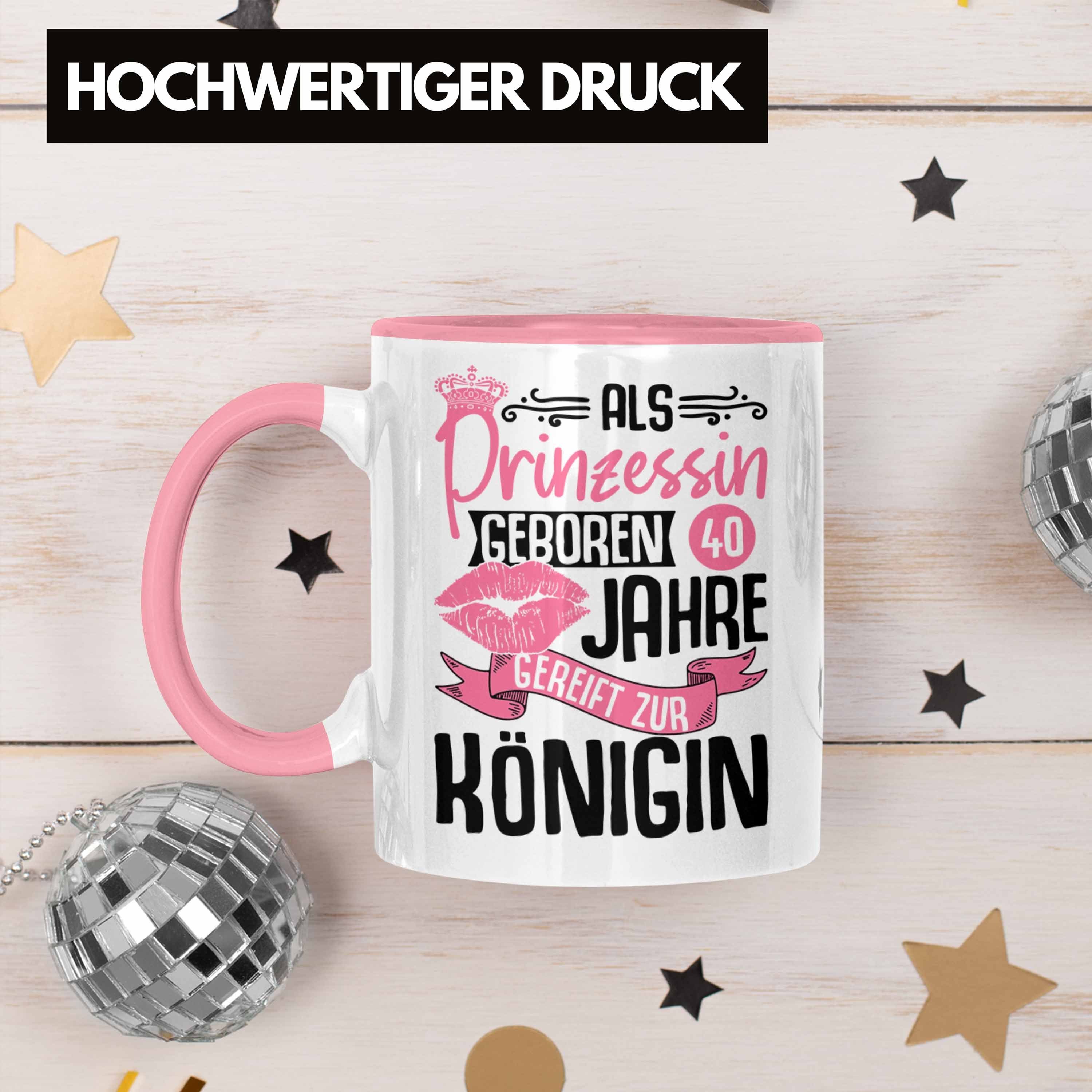 Trendation Tasse Trendation - 40. Geburtstag Tasse Geschenk Frauen Lustiger Spruch Als