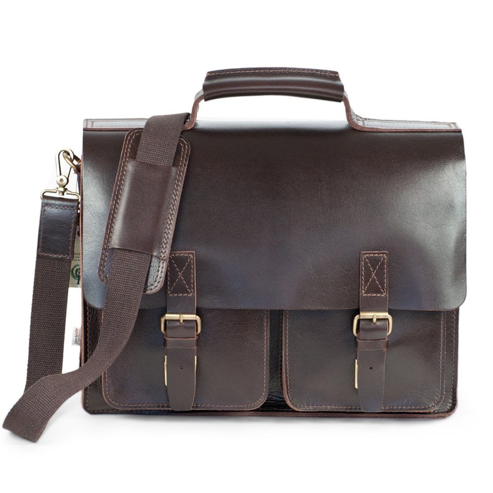 Jahn-Tasche Aktentasche Naturleder Lehrertasche, Anilin-Leder Braun günstig online kaufen