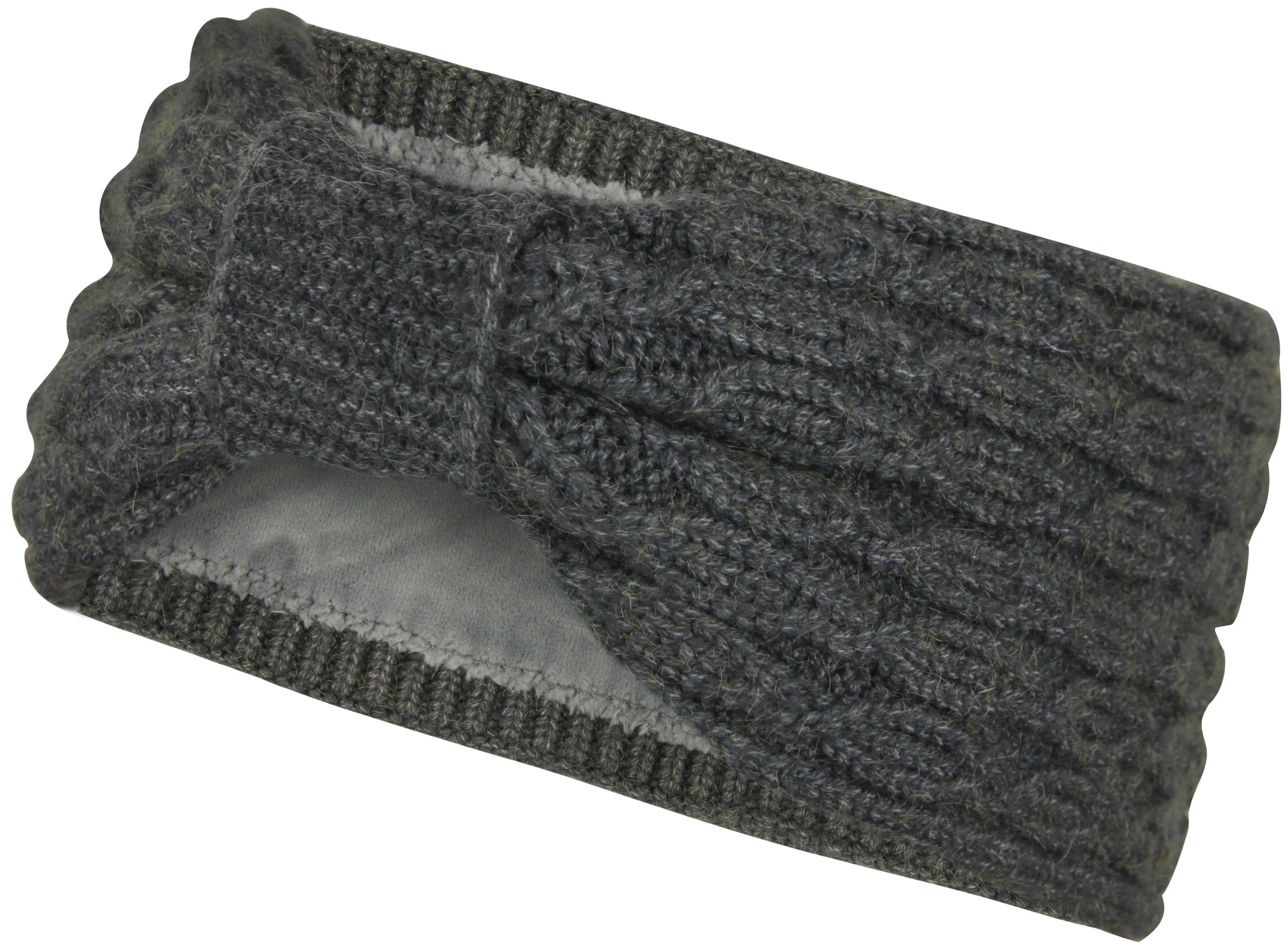 Frentree Stirnband Damen, Strick Haarband im Twist Knoten Schleife Design, Ohrenschützer Mädchen mit weichem Fleece Innenfutter