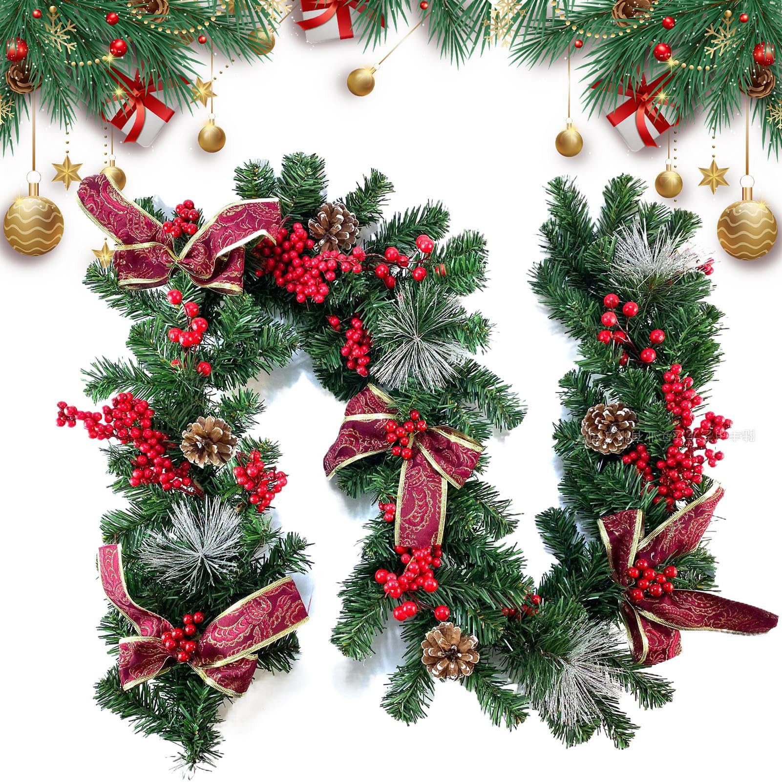 Kunstgirlande WeihnachtsbeerenKunstgirlande, künstlicher Weihnachtskranz, C günstig online kaufen